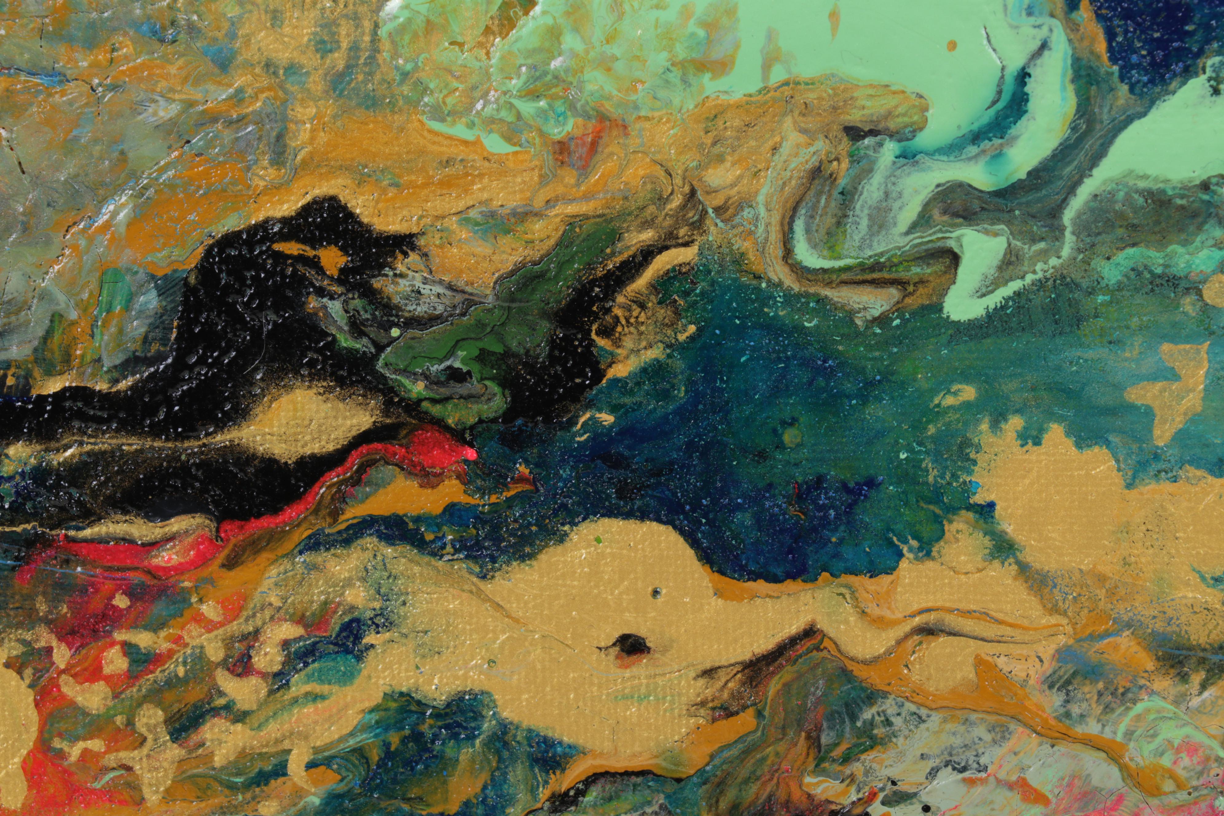 Farshad Lanjani Abstract Acrylic Painting, 21st Century