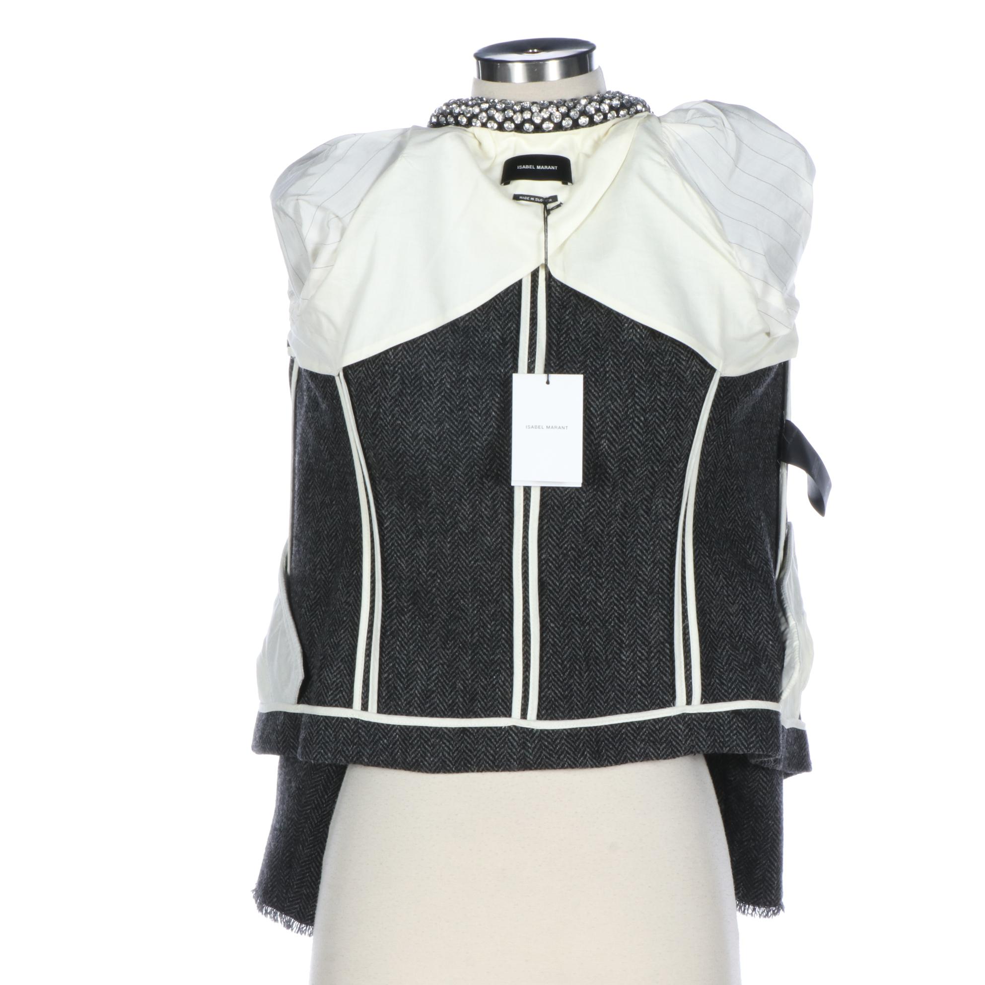 Isabel Marant Embellished Herringbone Wool Jacket, New with Tag
