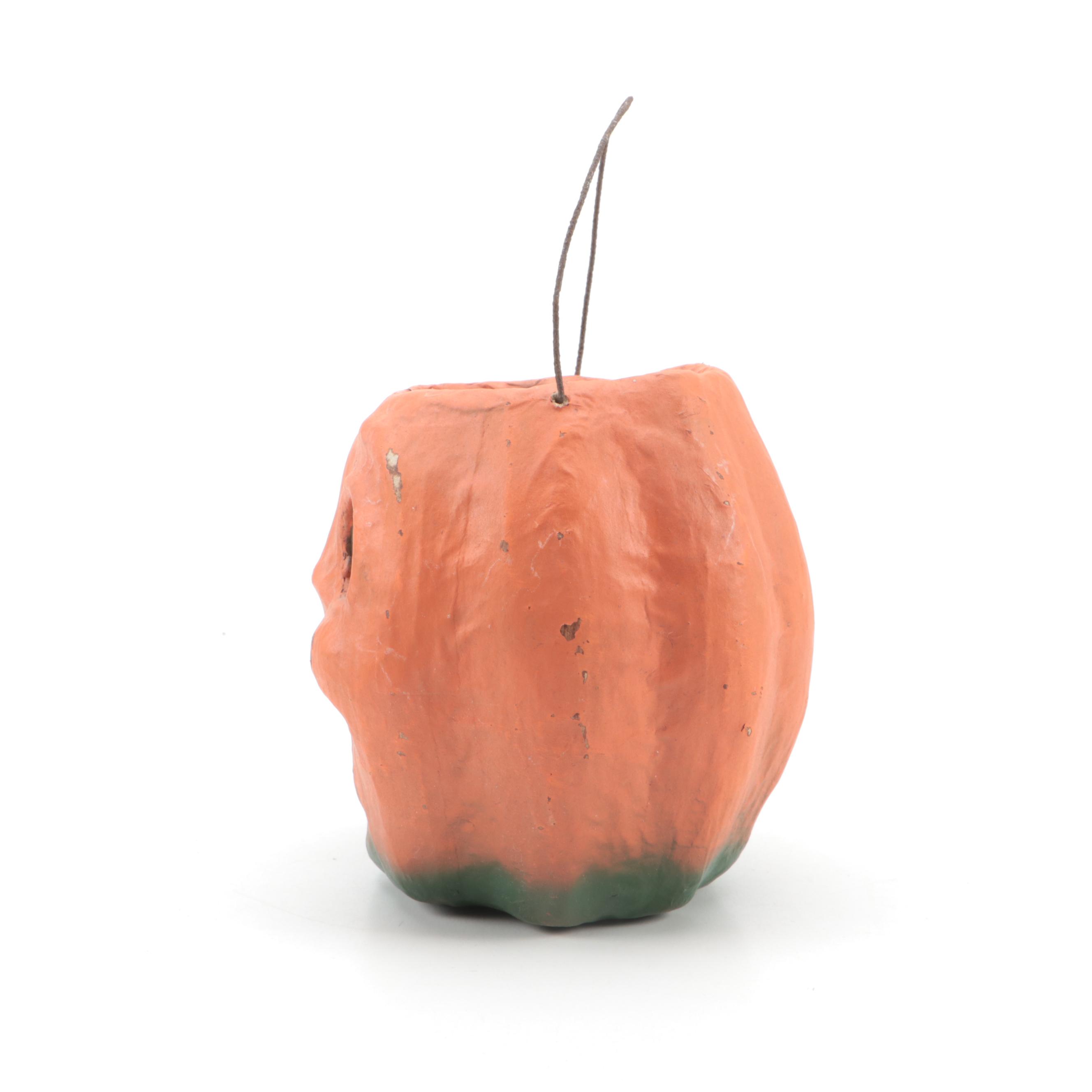 Papier-mâché Halloween Jack O'Lantern Lantern, Mid-20th Century