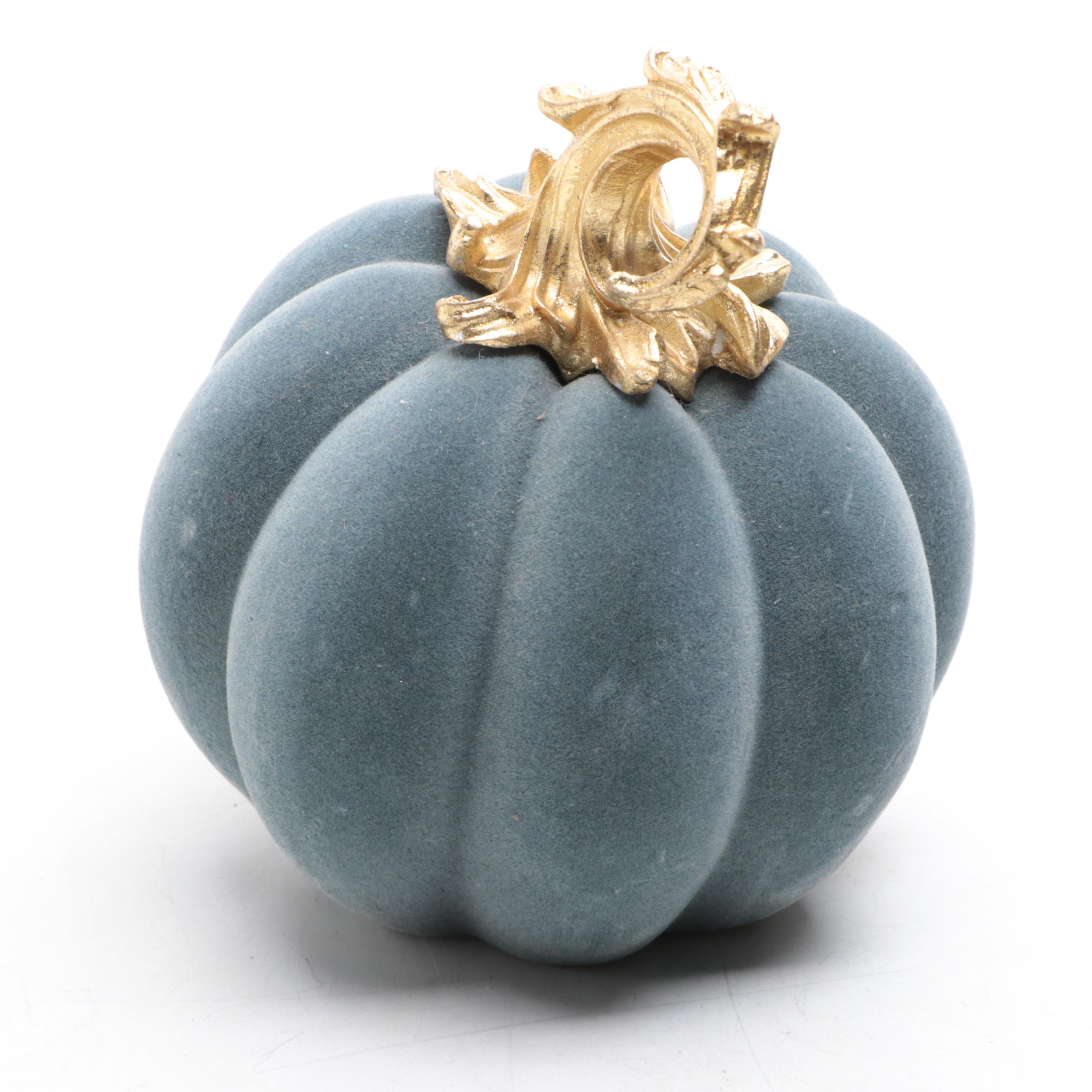 Pumpkin Decor with Glass Candle Jars and Metal and Composite Figurine