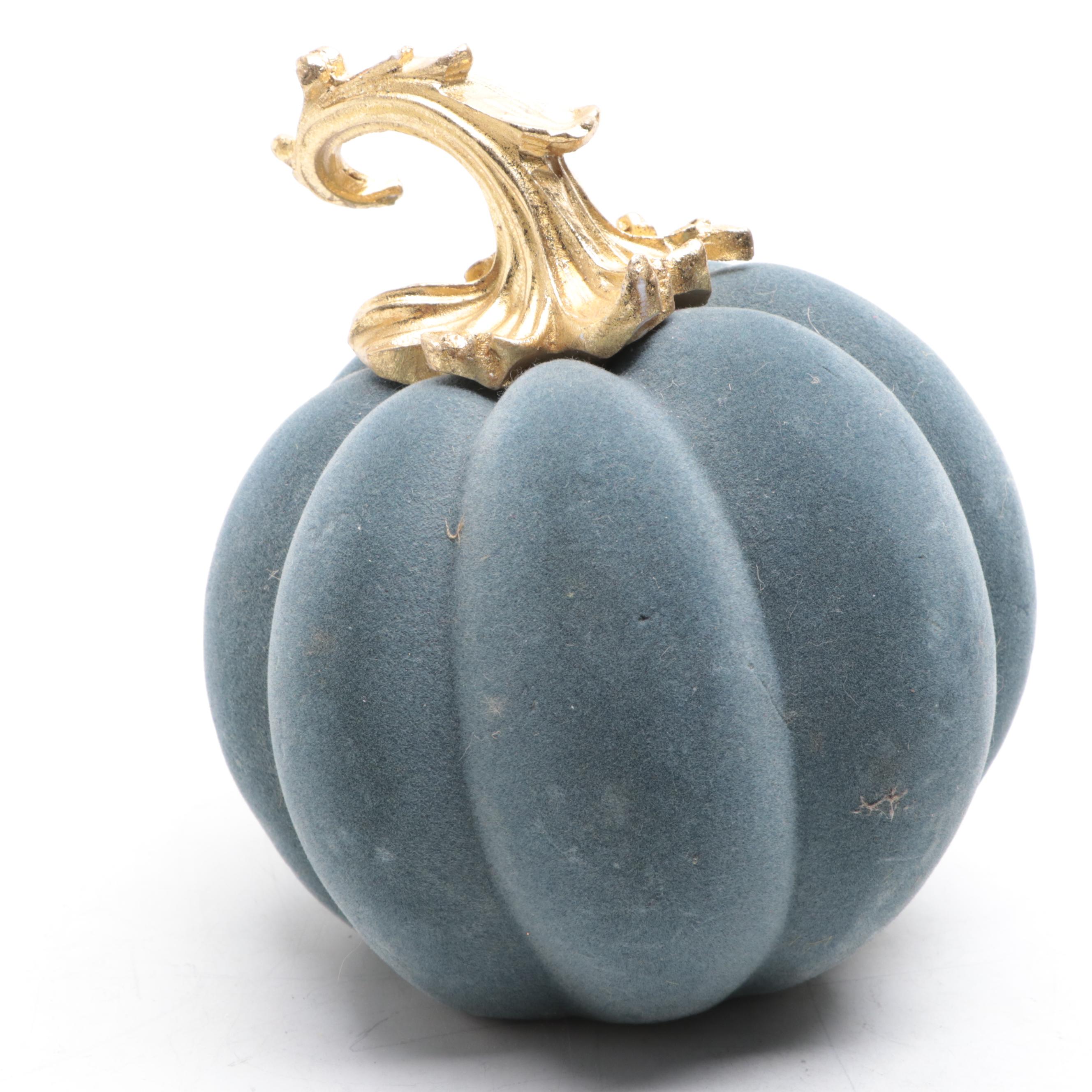 Pumpkin Decor with Glass Candle Jars and Metal and Composite Figurine