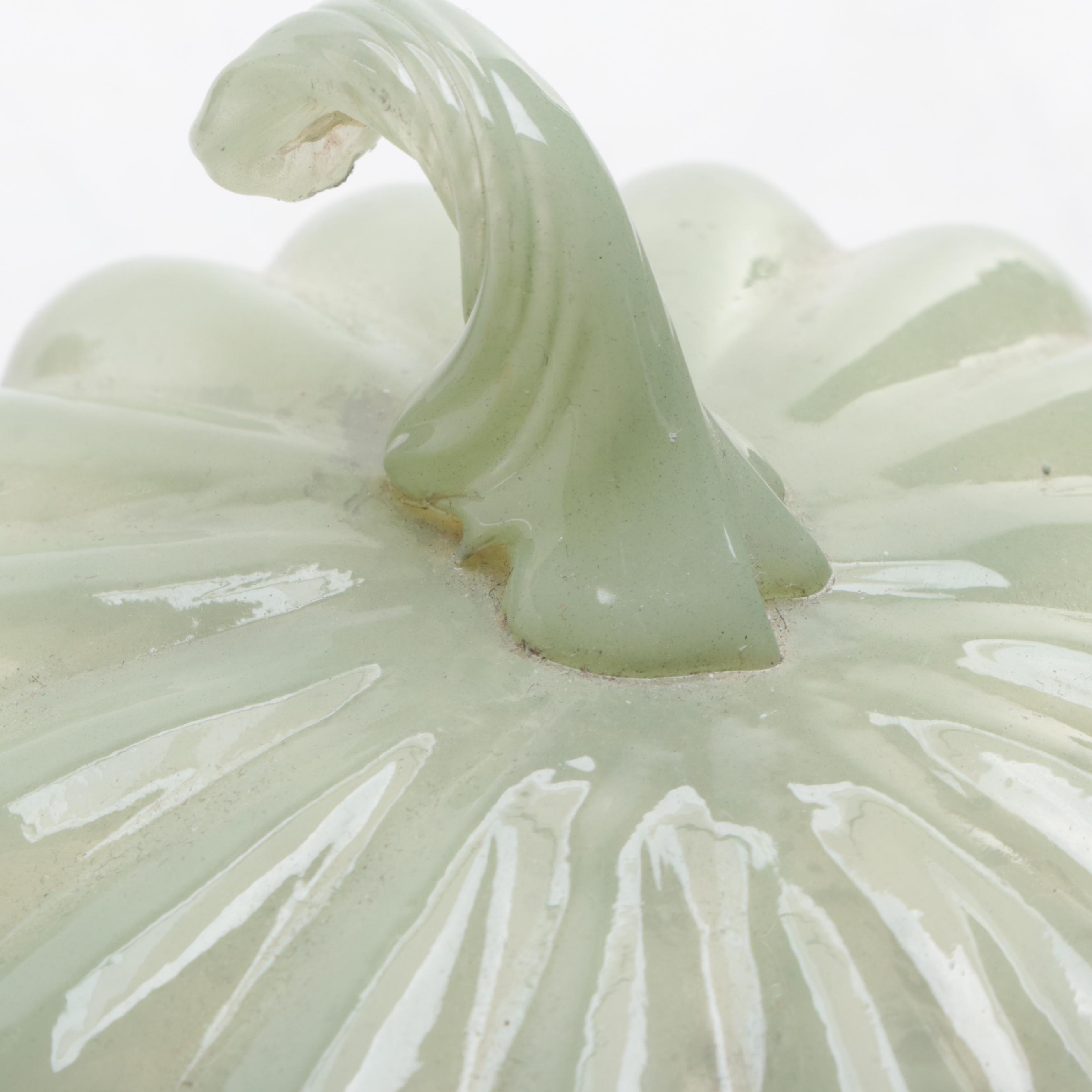 Pumpkin Decor with Glass Candle Jars and Metal and Composite Figurine