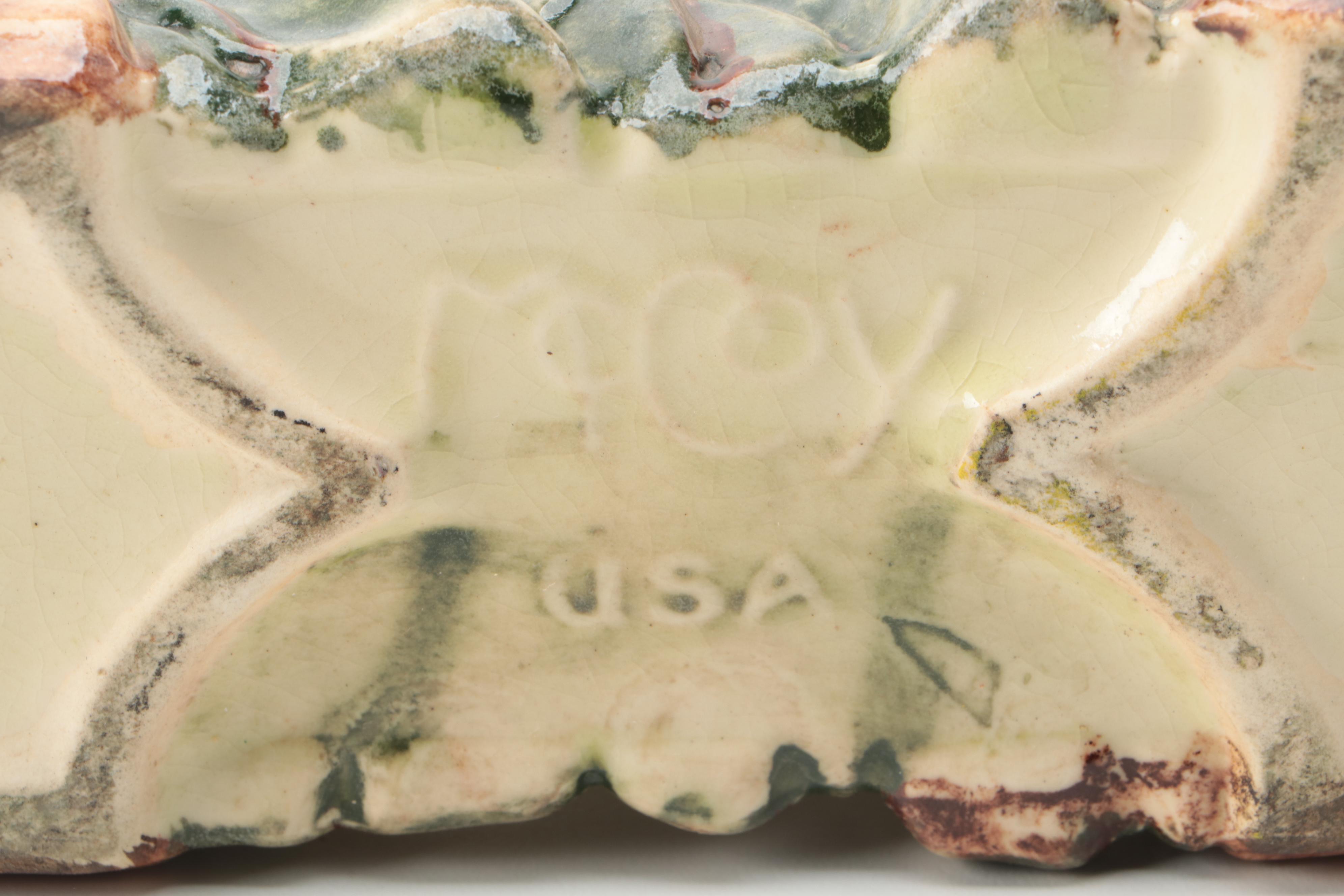 McCoy Lily Vase with Drip Glaze Vase and Fish Figurine