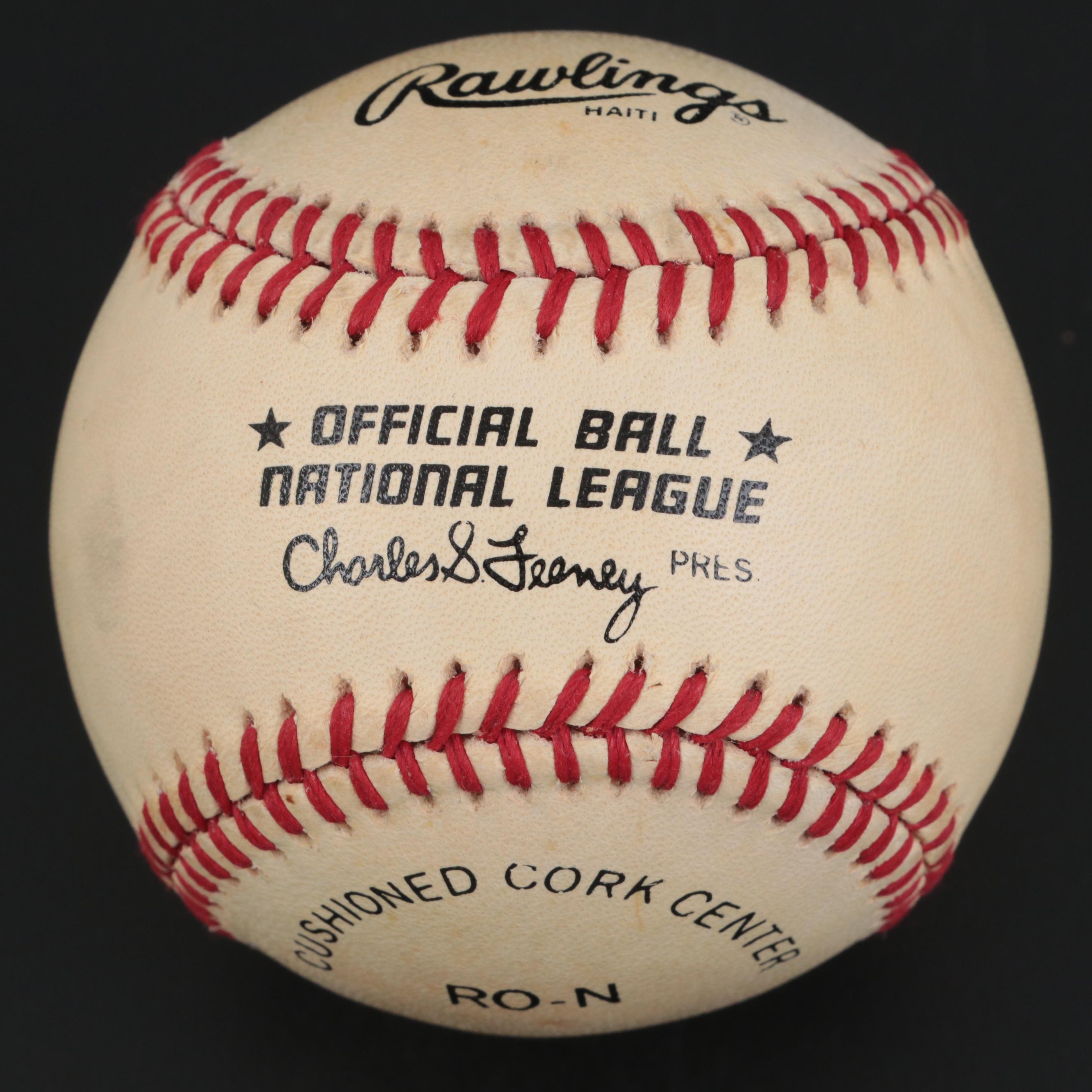 Hank Aaron Signed Rawlings National League Baseball