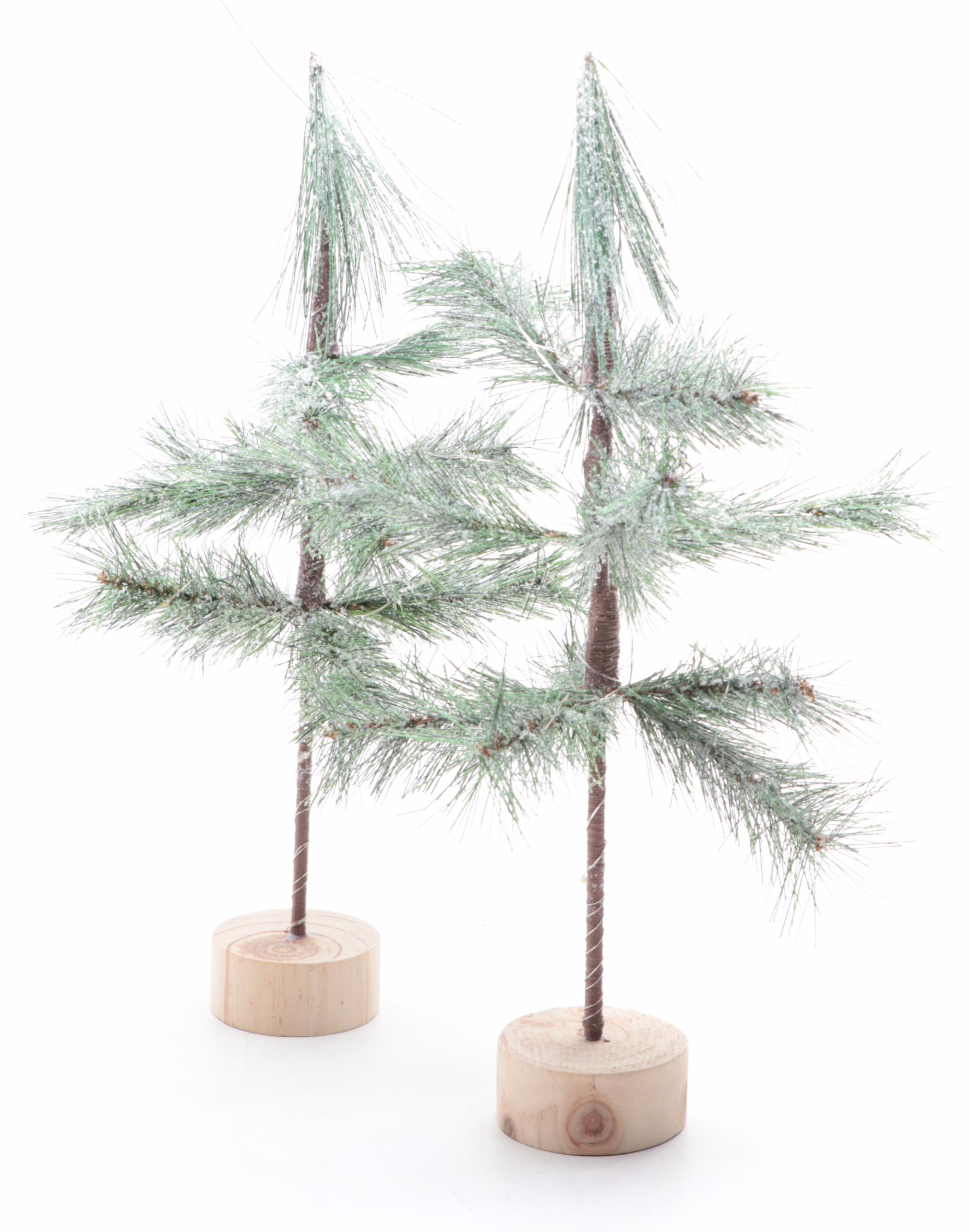 Diecast Tractors with Bottle Brush Trees and Other Christmas Décor