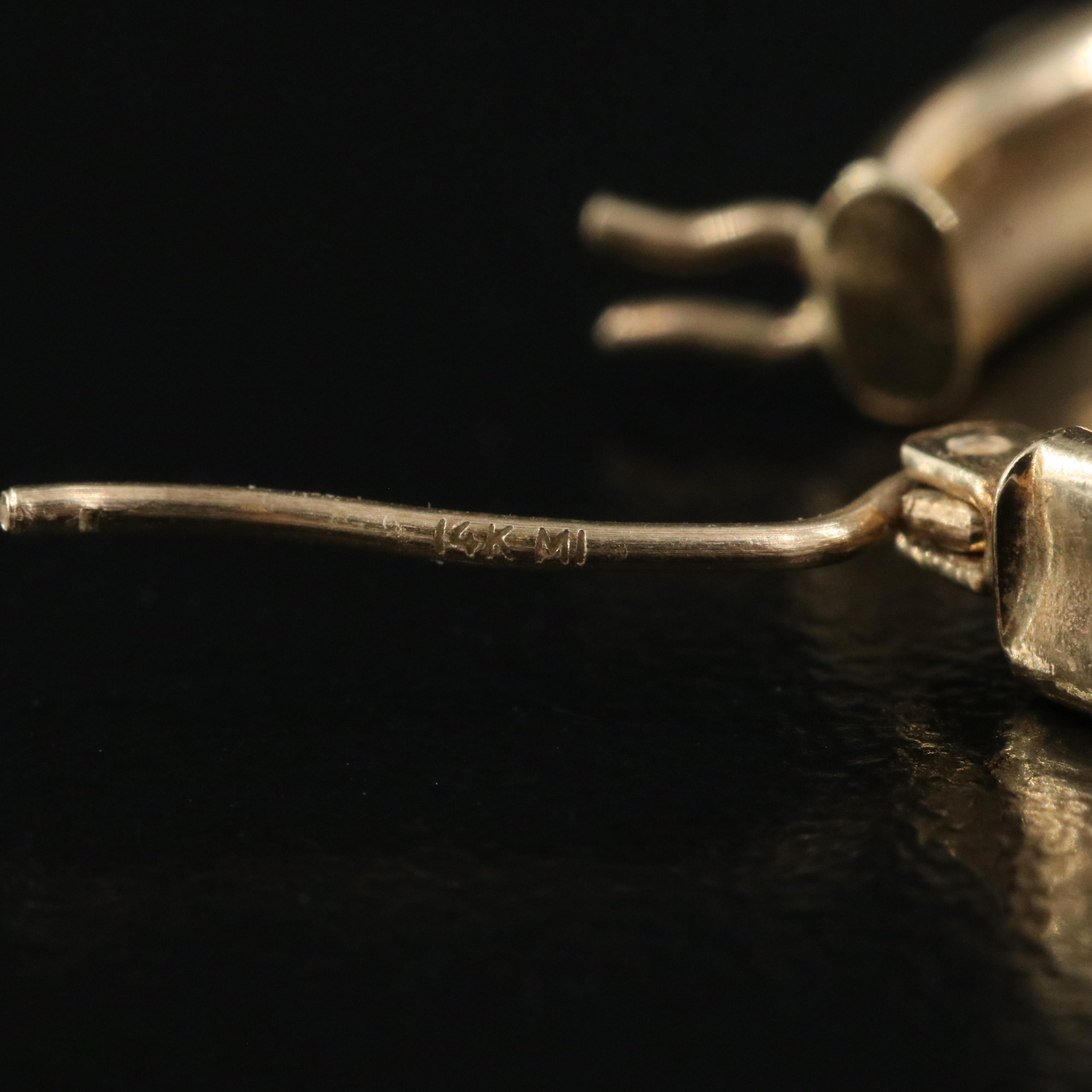 14K Patterned Hoop Earrings