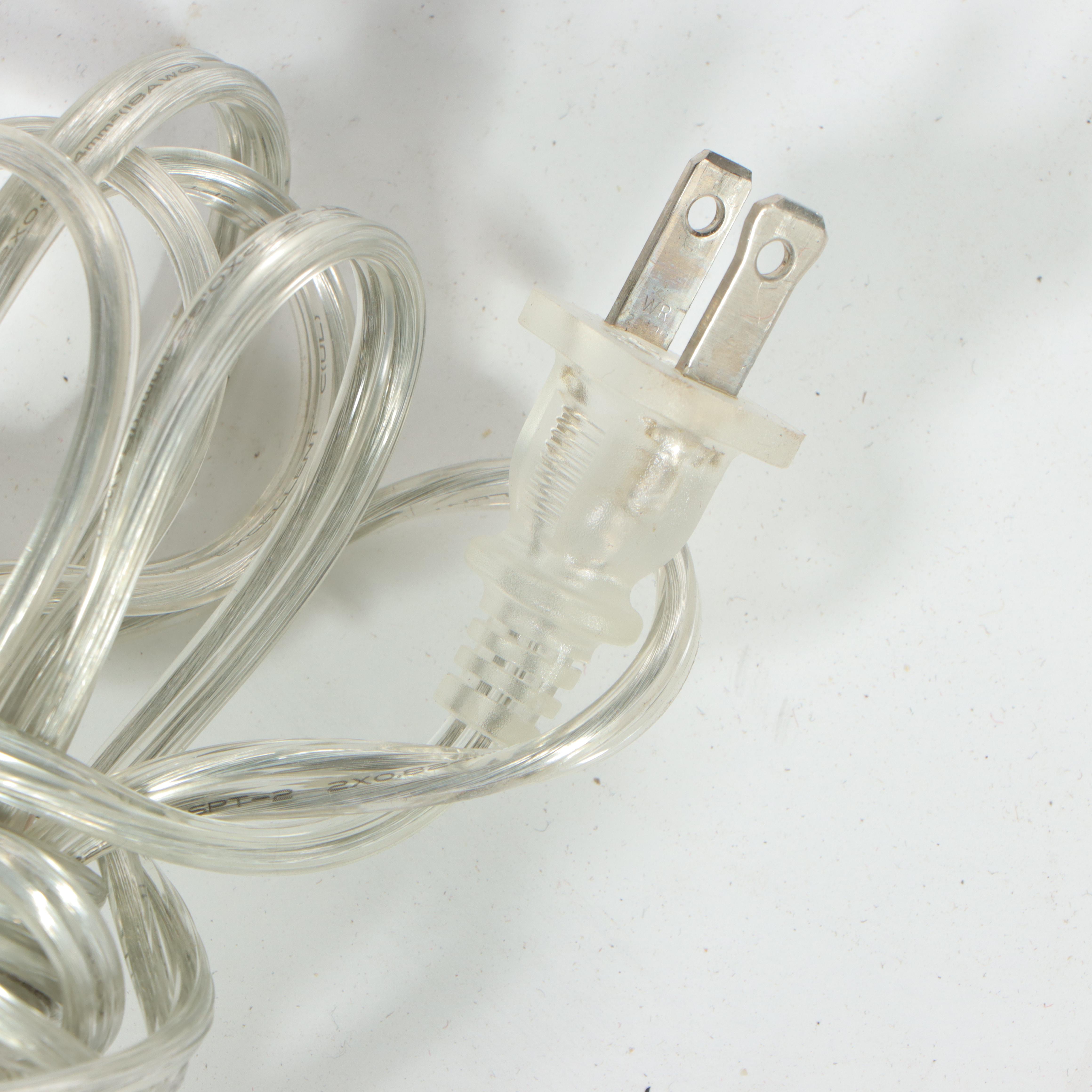 Ethan Allen Contemporary Columnar Glass Polished Nickel Floor Lamps