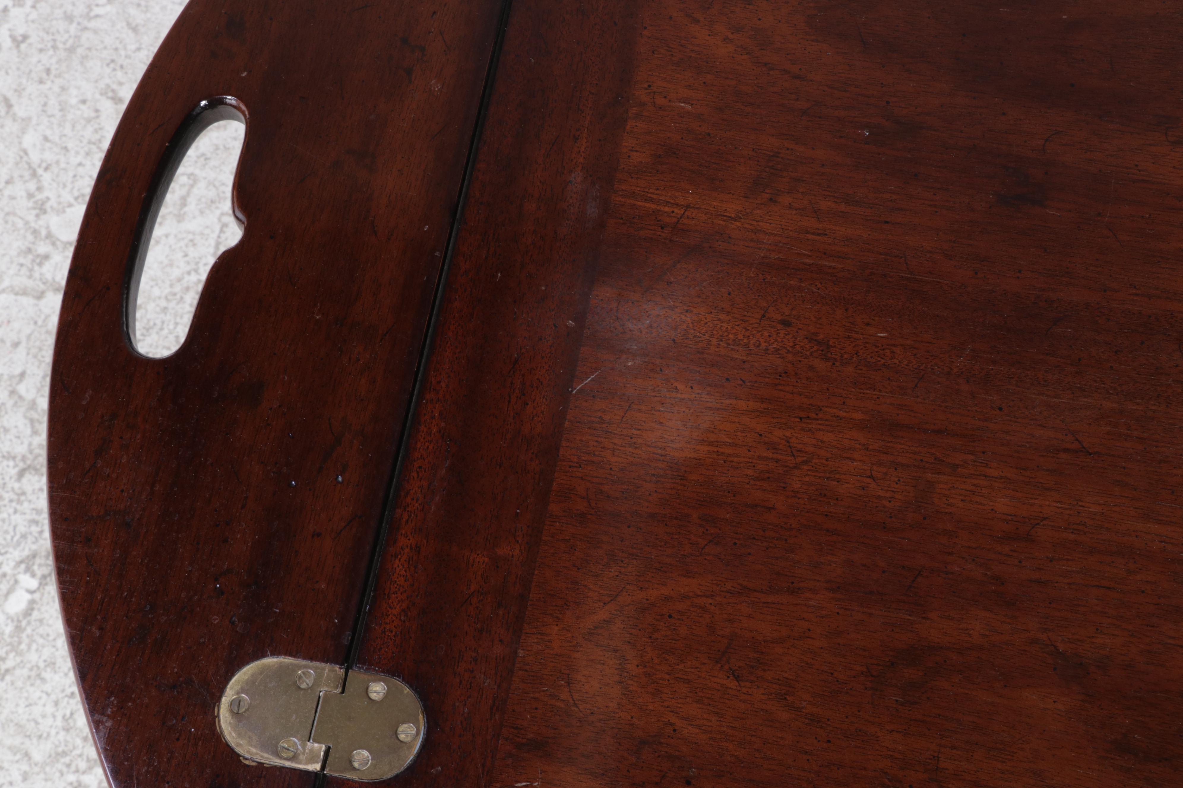 Henredon George III Style Mahogany Butler's Tray Coffee Table, Late 20th Century