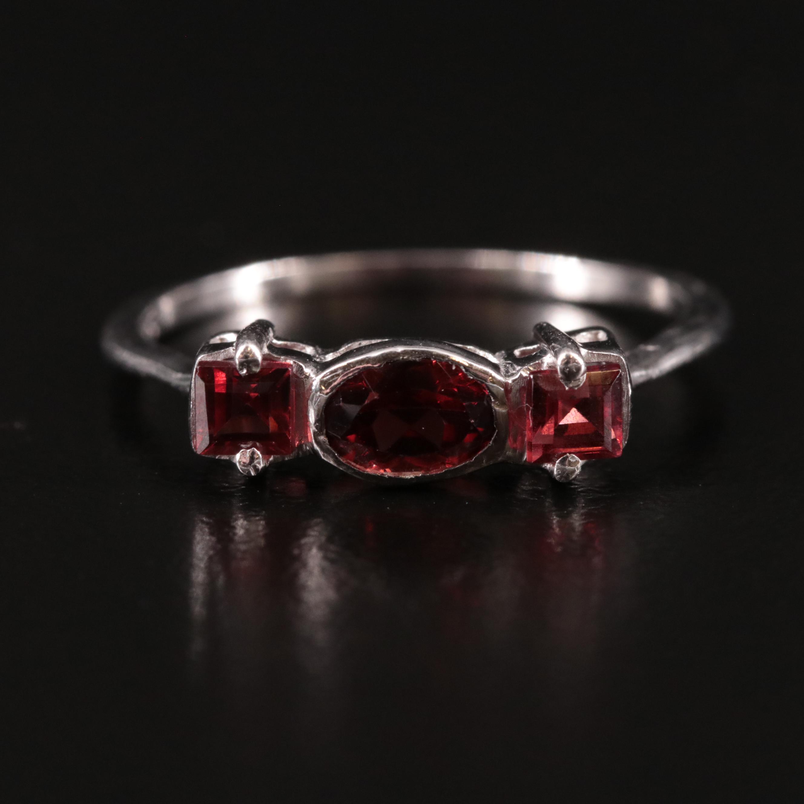 Sterling Garnet Ring
