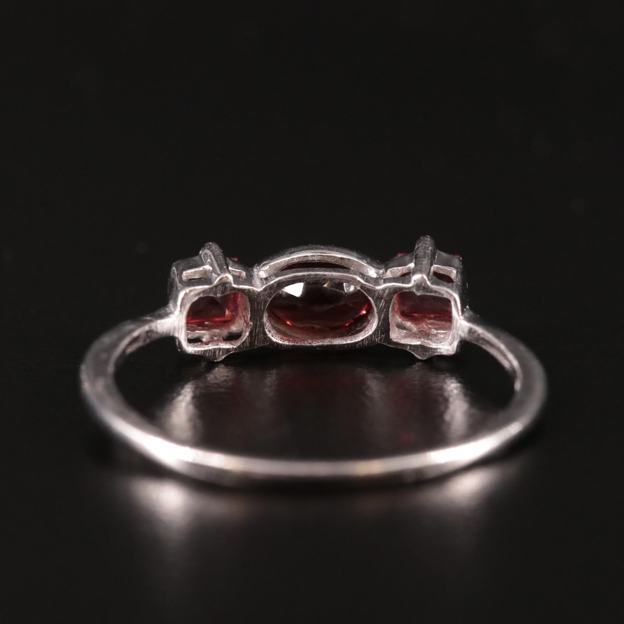 Sterling Garnet Ring