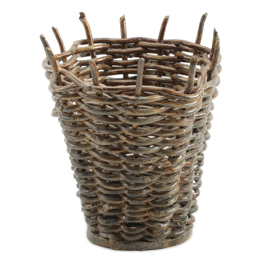 Ceramic Woven Basket "Twigs," 2004