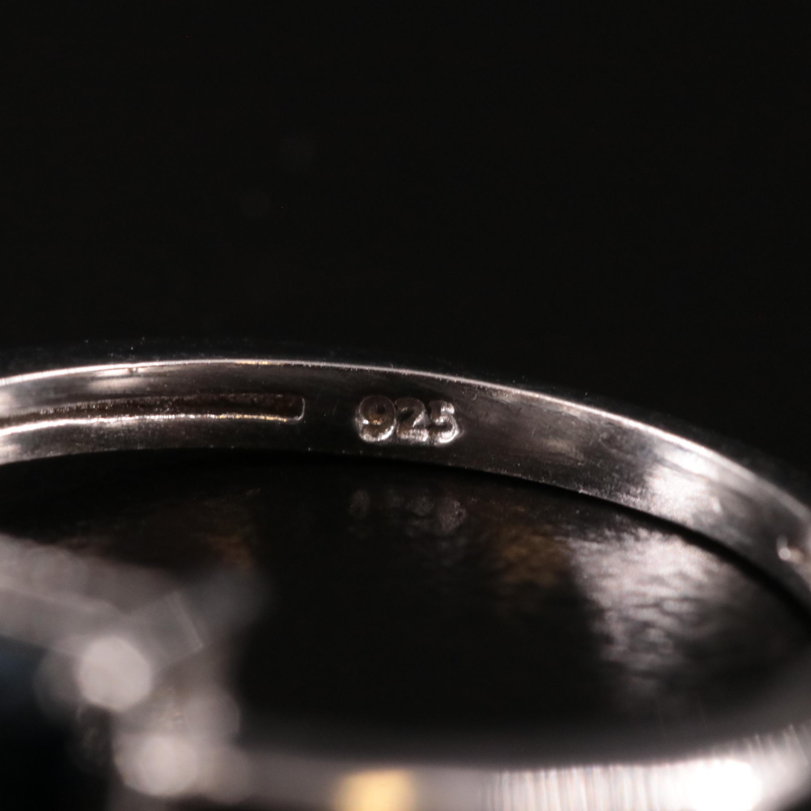 Sterling Sapphire Solitaire Ring