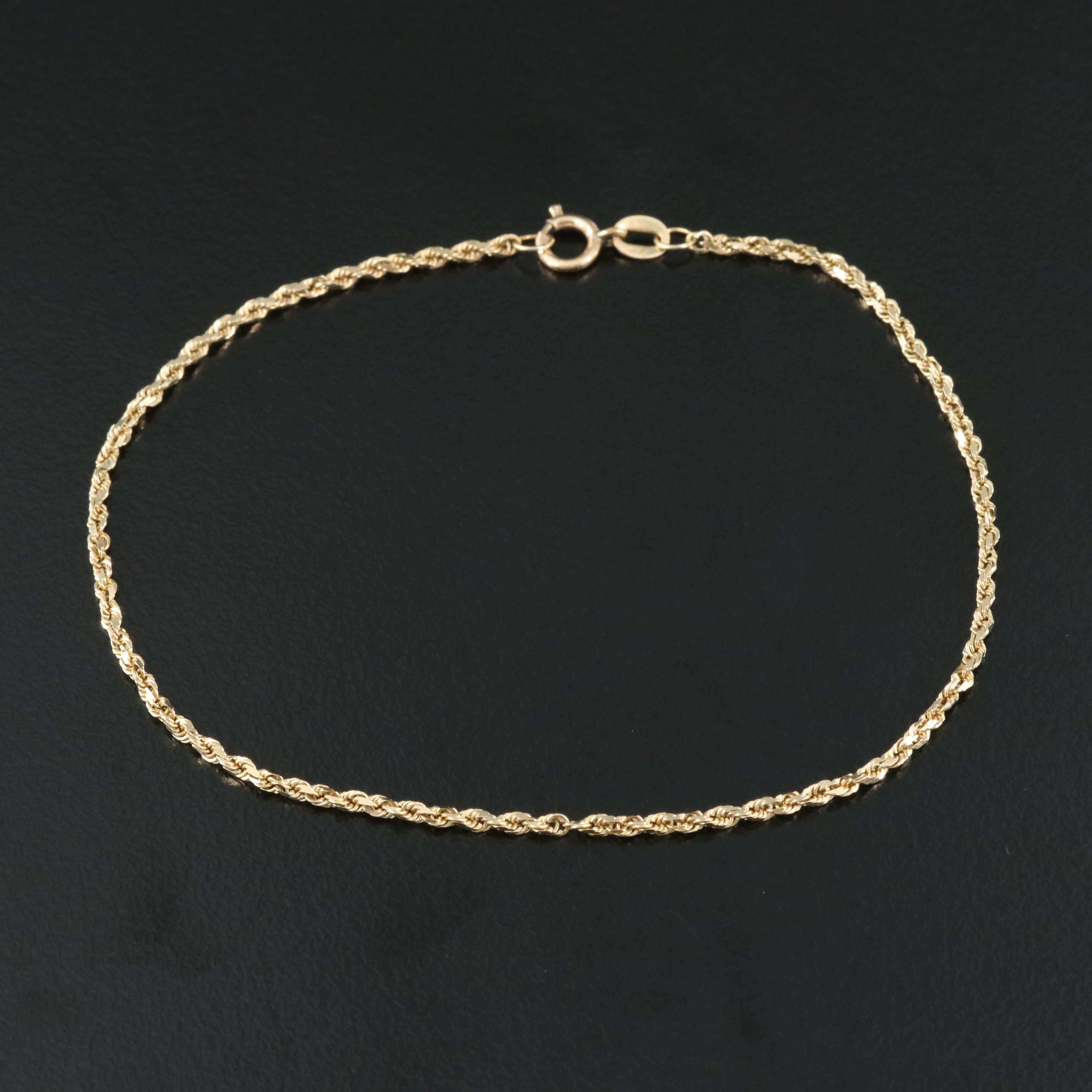 14K Rope Bracelet