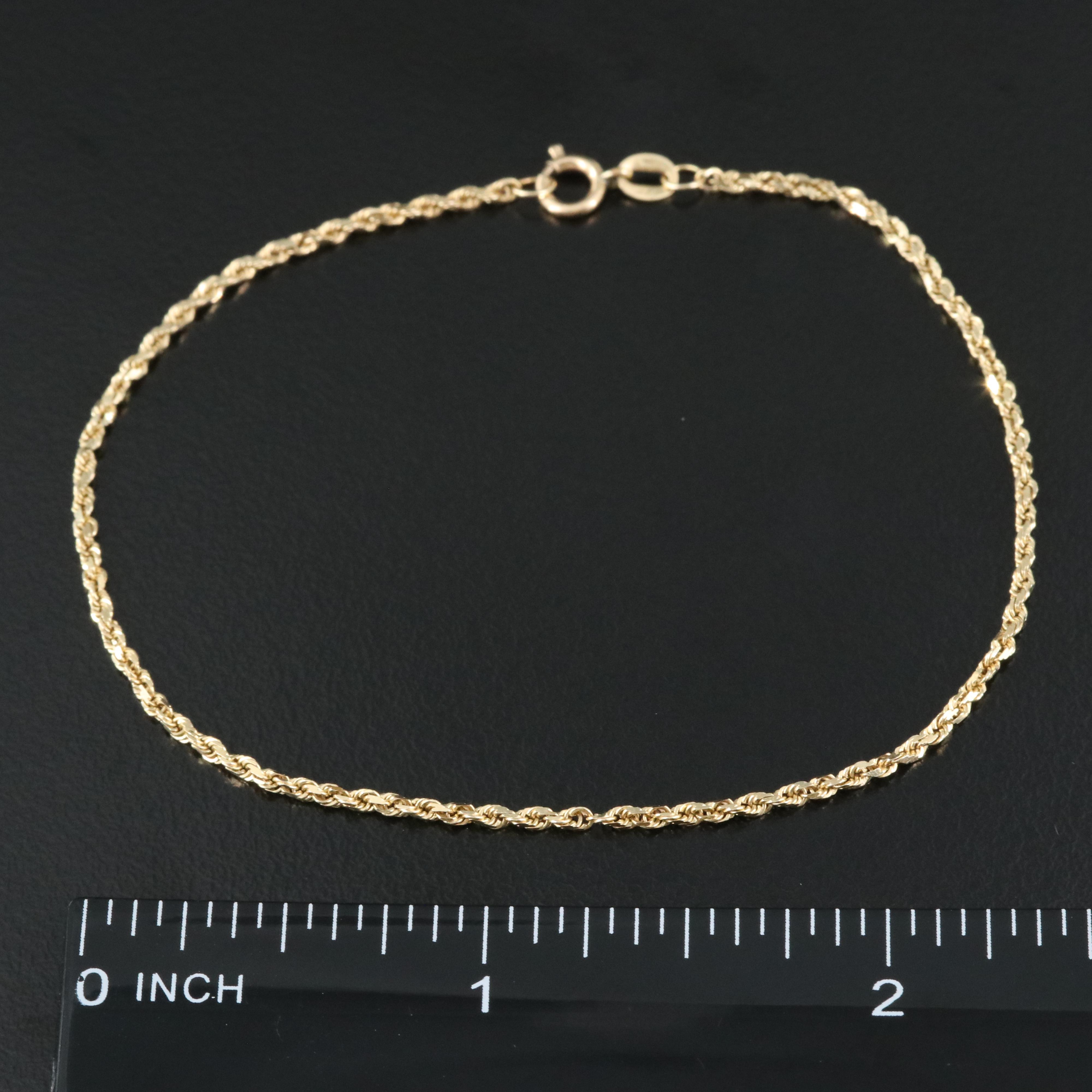 14K Rope Bracelet