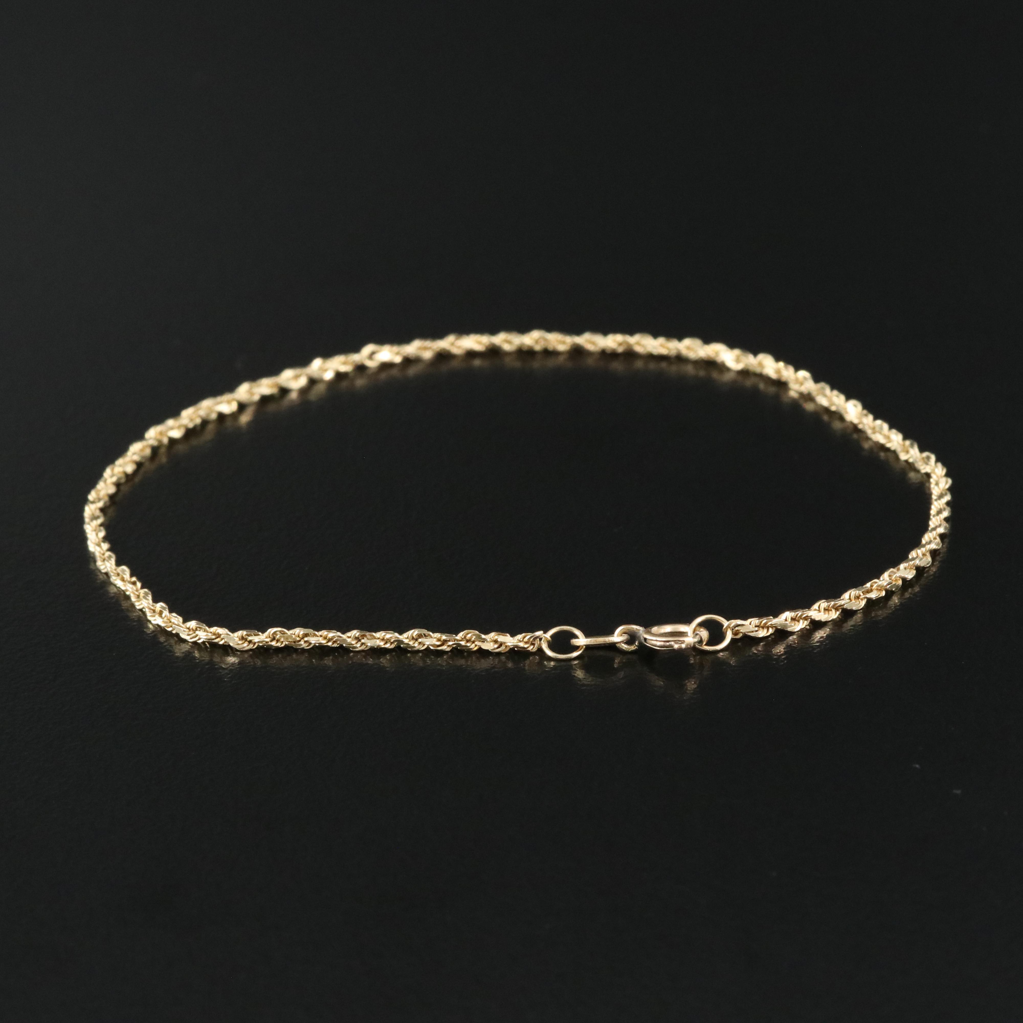 14K Rope Bracelet