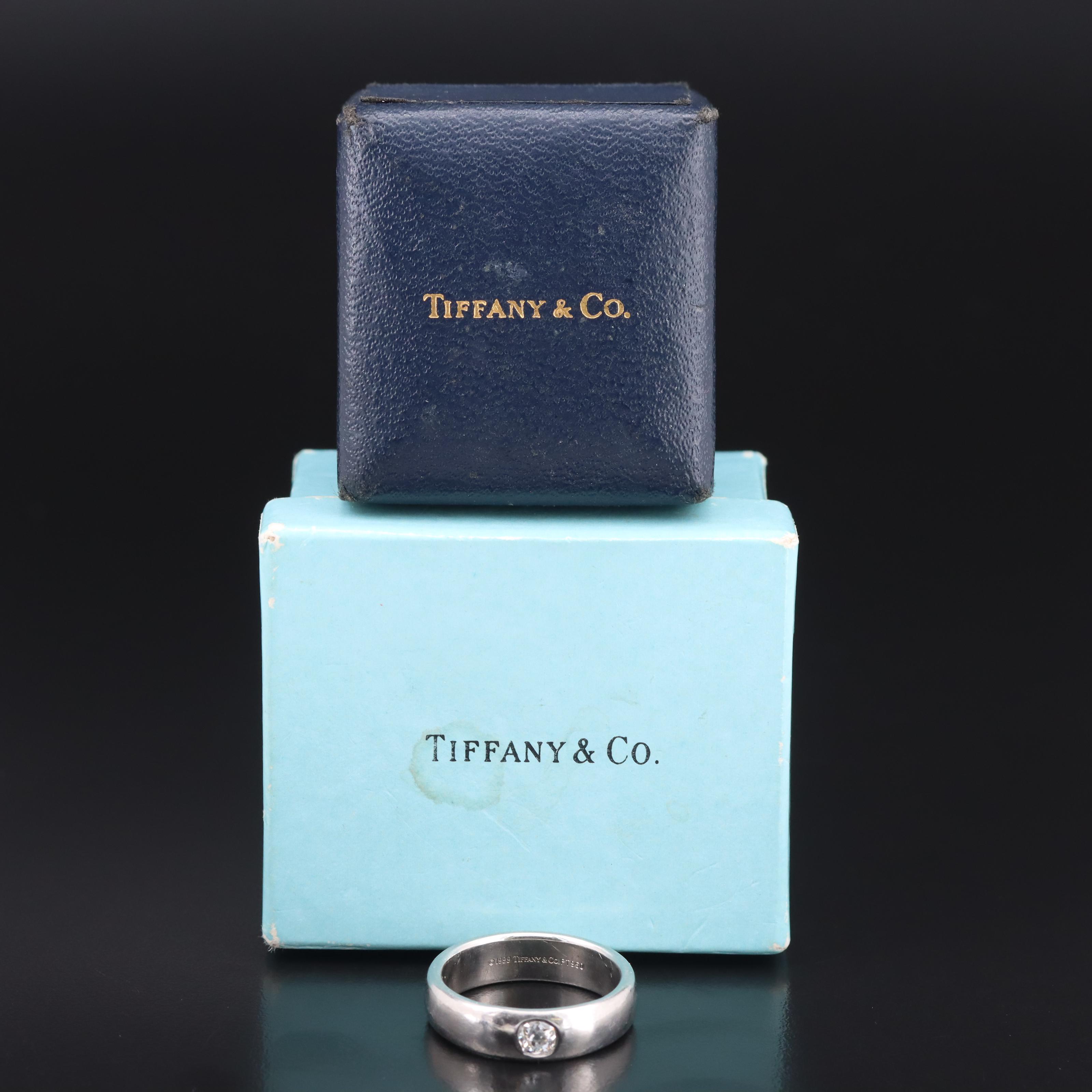 Tiffany & Co. Platinum 0.28 CT Diamond Band