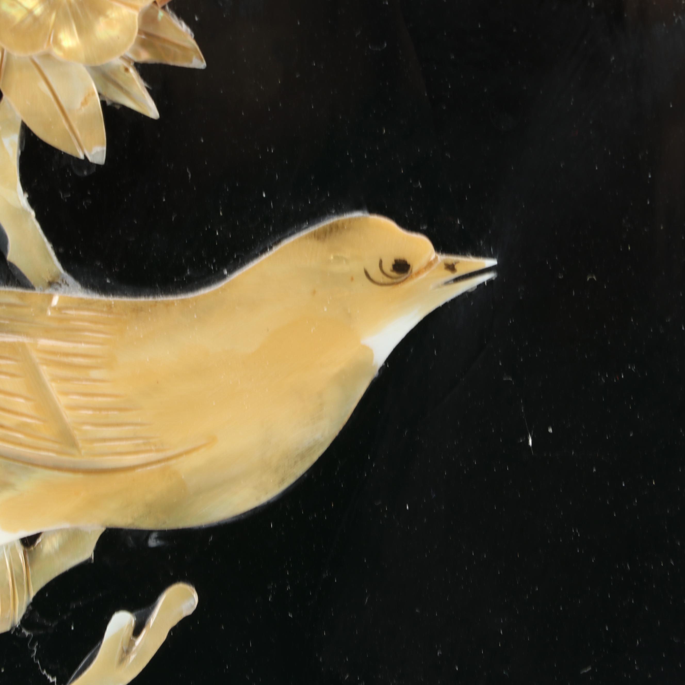 Four Chinese Shell-Inlaid Lacquered Panels