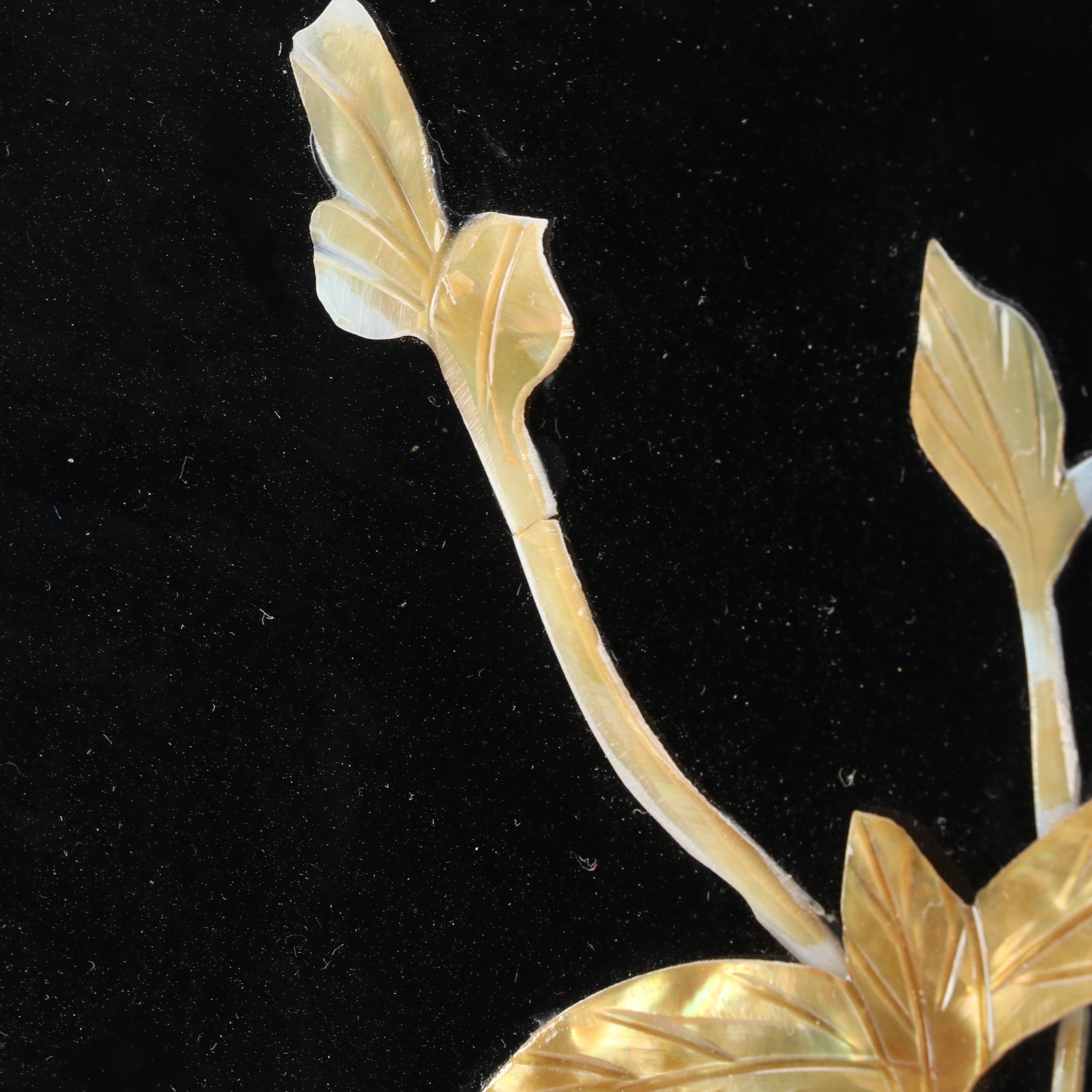 Four Chinese Shell-Inlaid Lacquered Panels