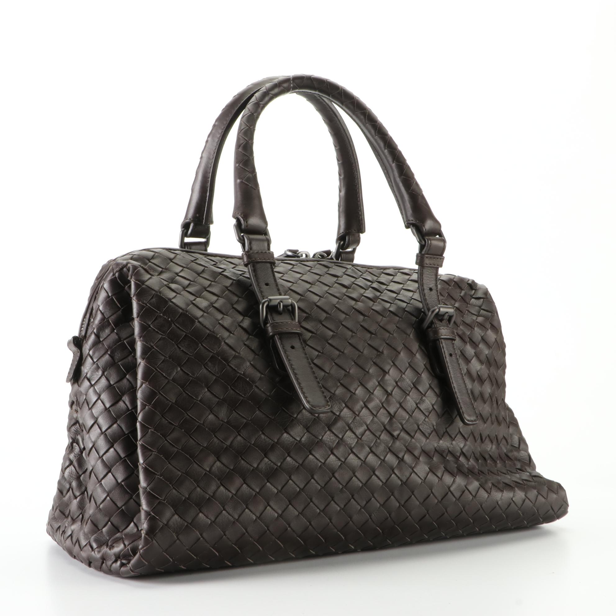 Bottega Veneta New Boston Bag in Intrecciato Nappa Leather