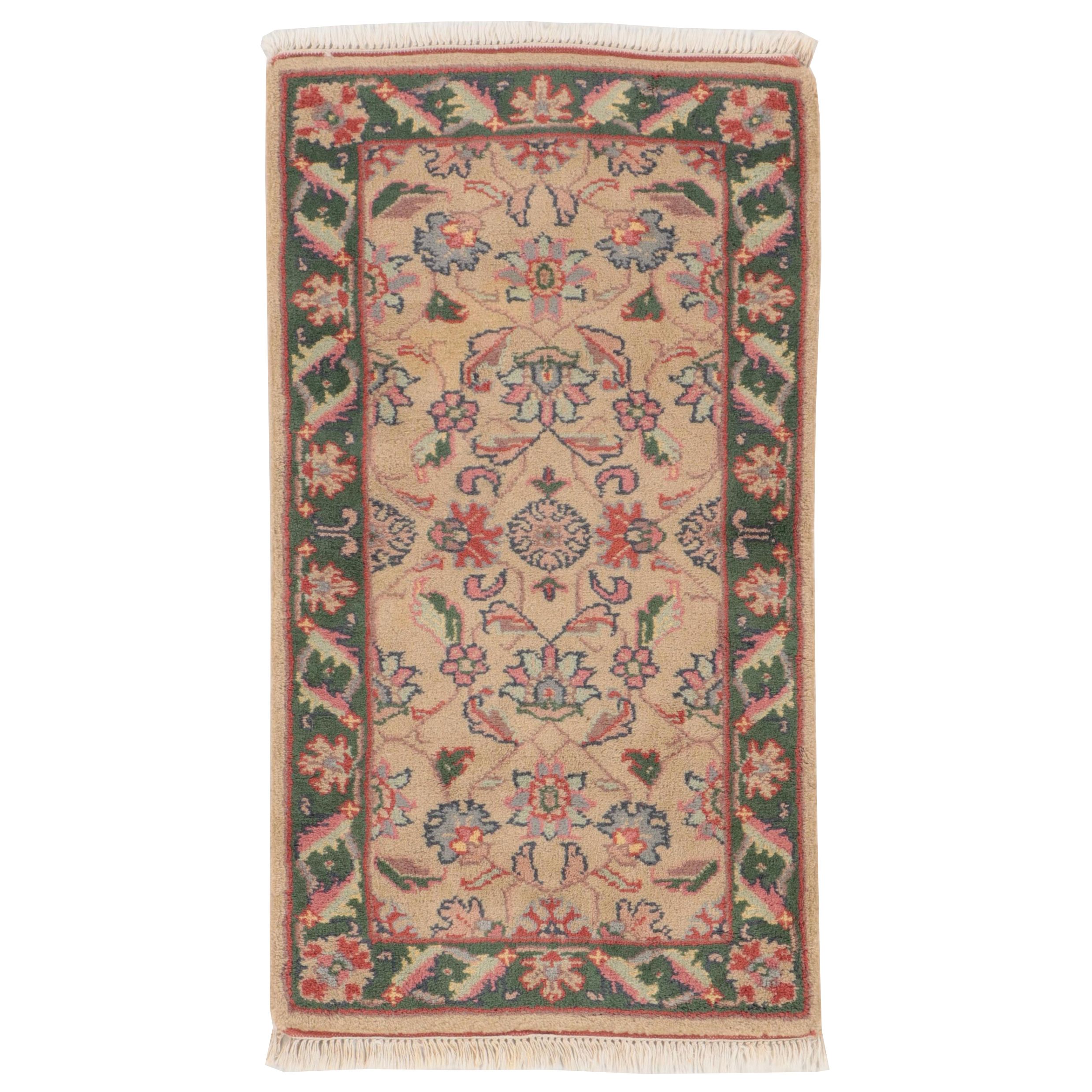 2'11 x 5'6 Hand-Knotted Indo-Turkish Oushak Accent Rug