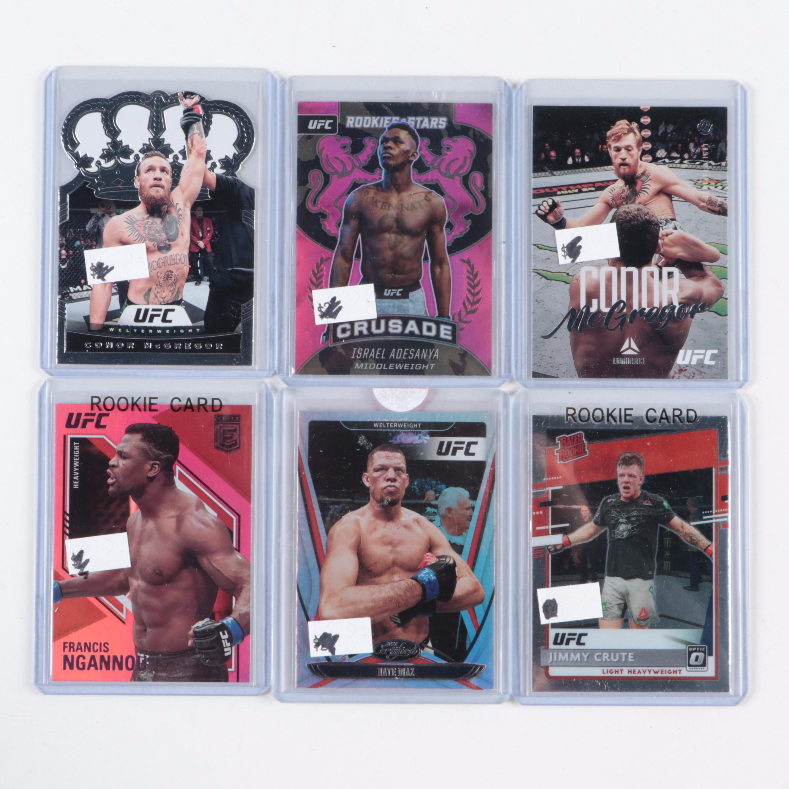Panini MMA Cards with Conor McGregor, Francis Ngannou, Amanda Nunes, 2020s