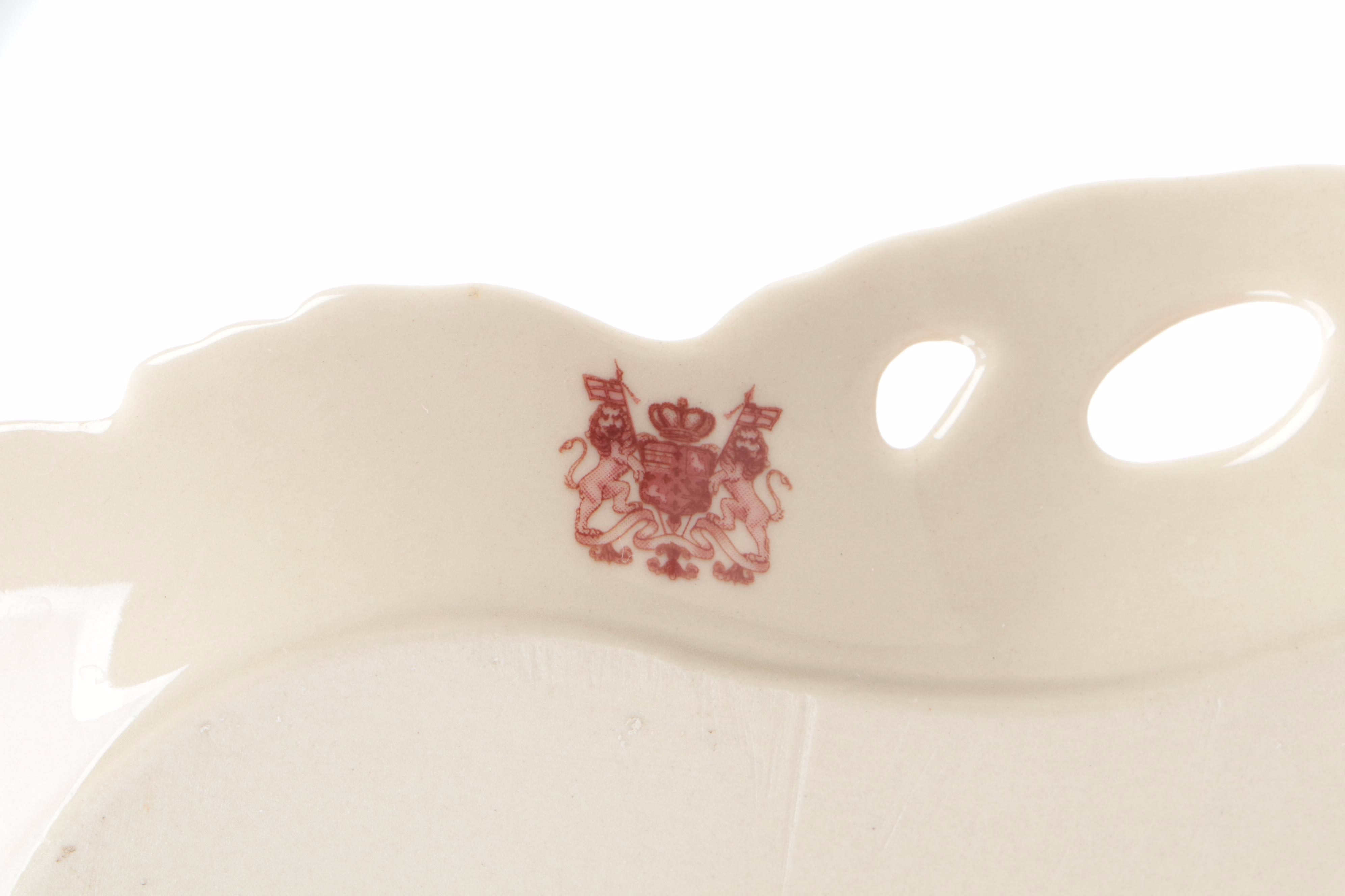 Victoriaware Pink Transferware Ironstone Tea and Coffee Set with Other Serveware