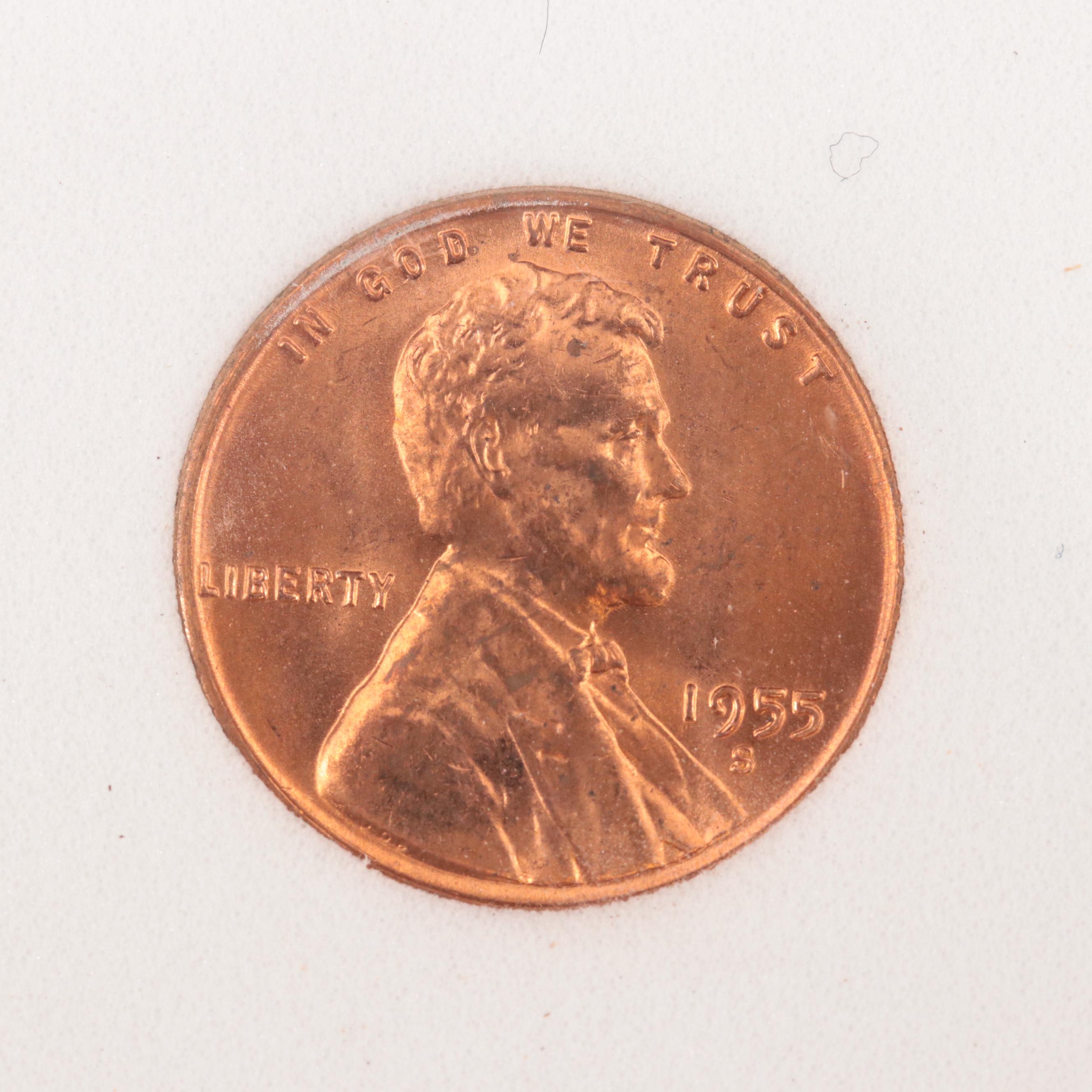 Uncirculated 1955-S Lincoln Cent
