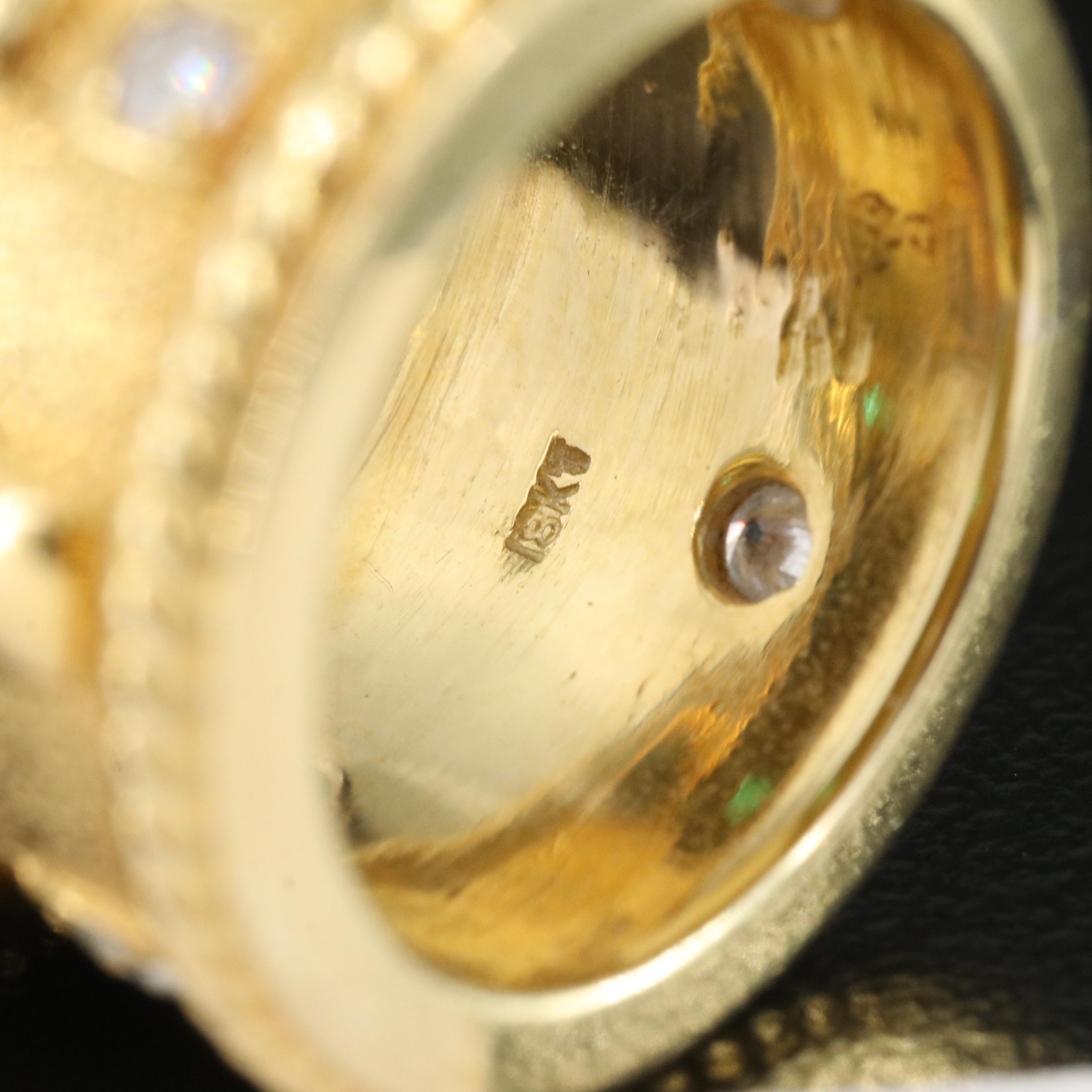 18K 0.16 CTW Diamond and Emerald Band