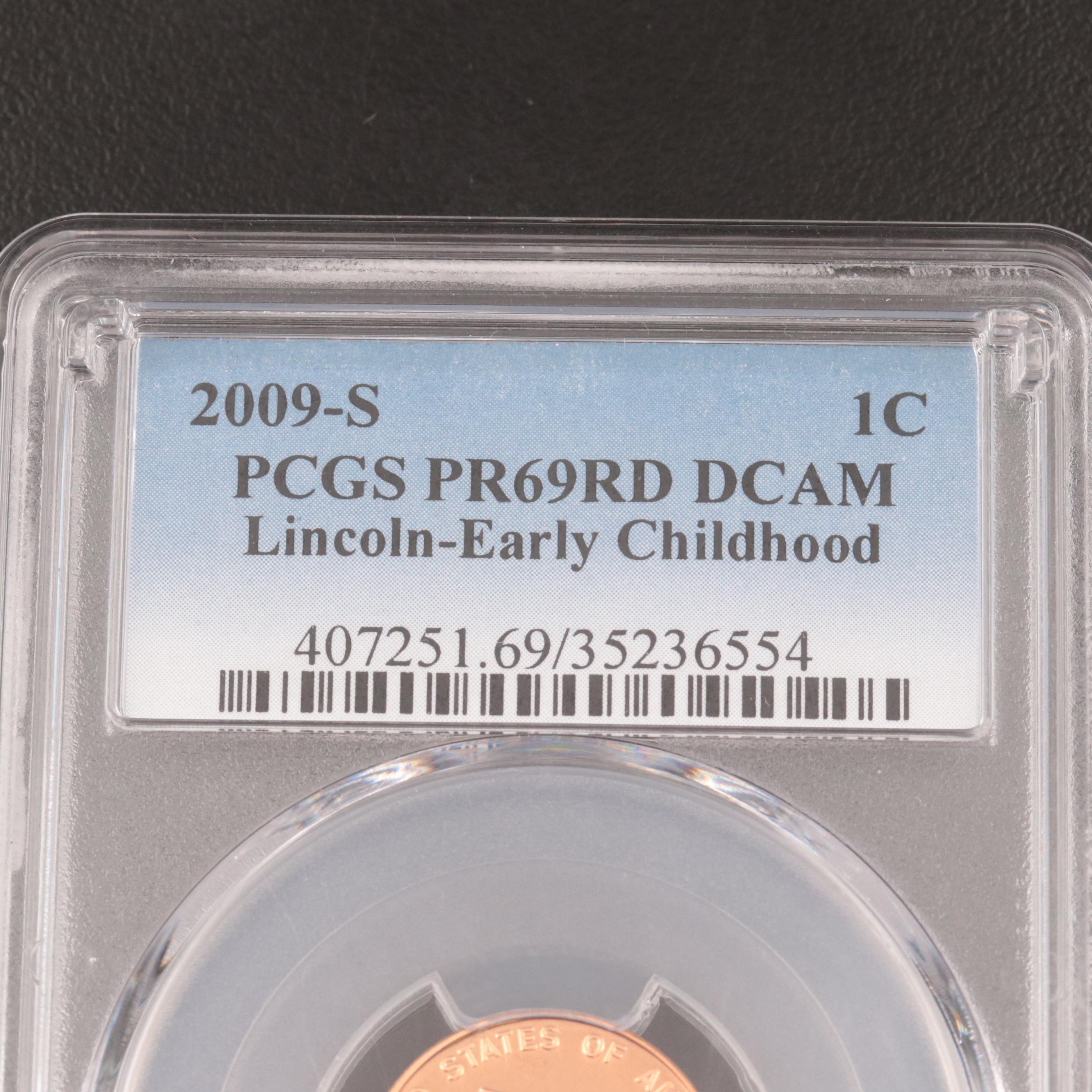 PCGS Graded PR69RD DCAM 2009-S Early Childhood Lincoln Cent