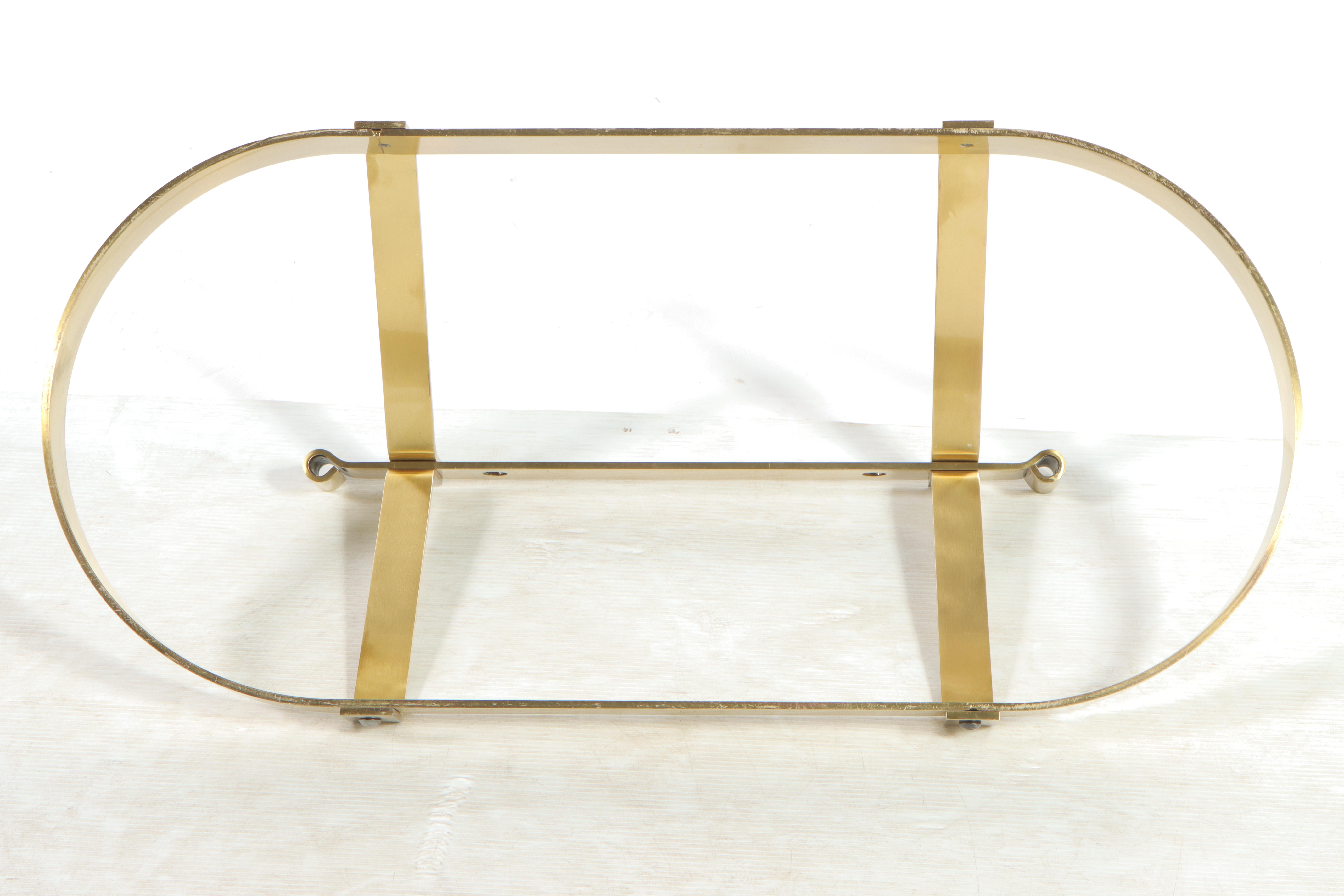 Brass-Patinated Steel Pot Rack with Fourteen Hooks