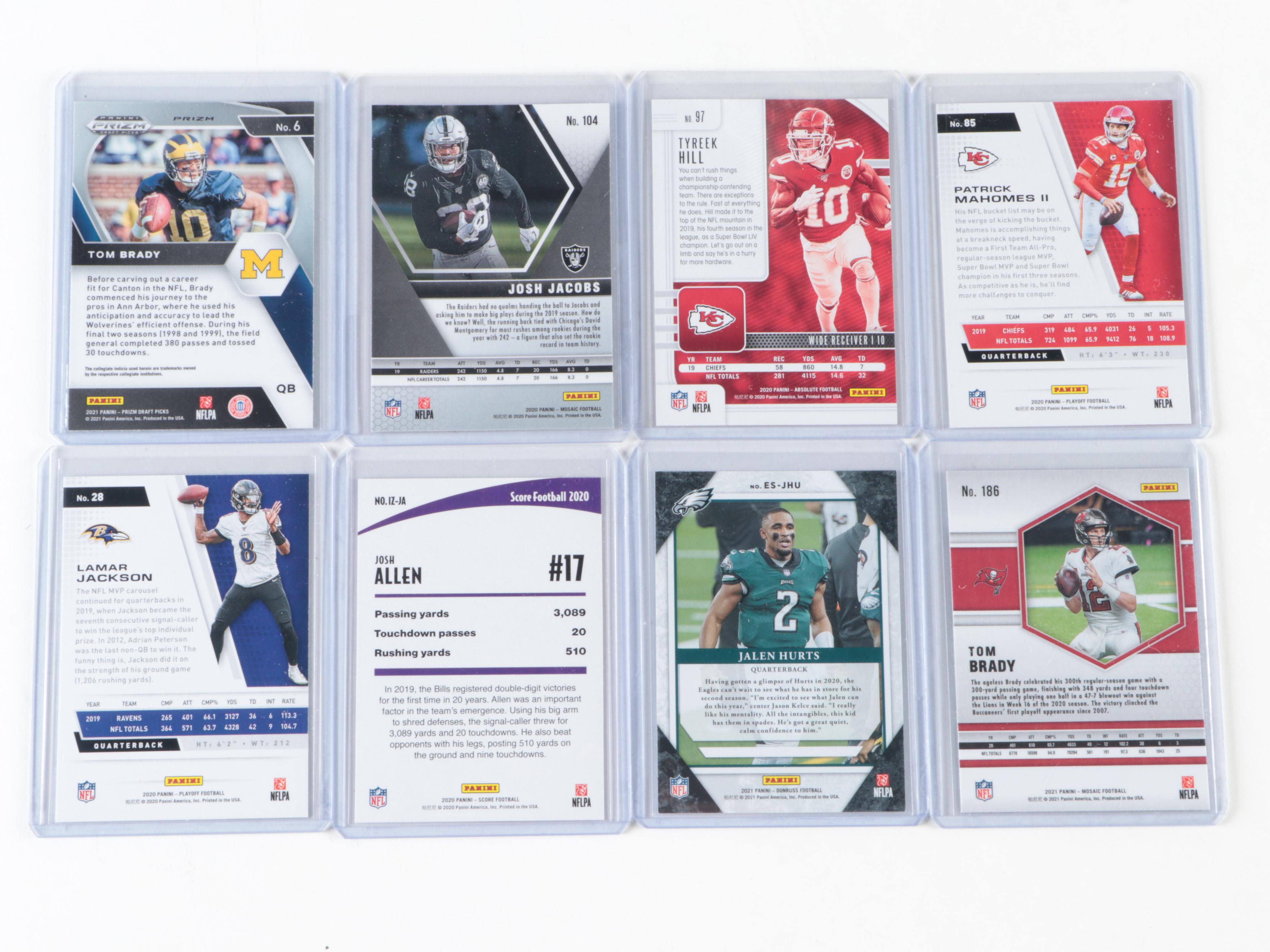 Panini Football Cards with Graded Herbert Rookie, Brady, Mahomes and More, 2020s