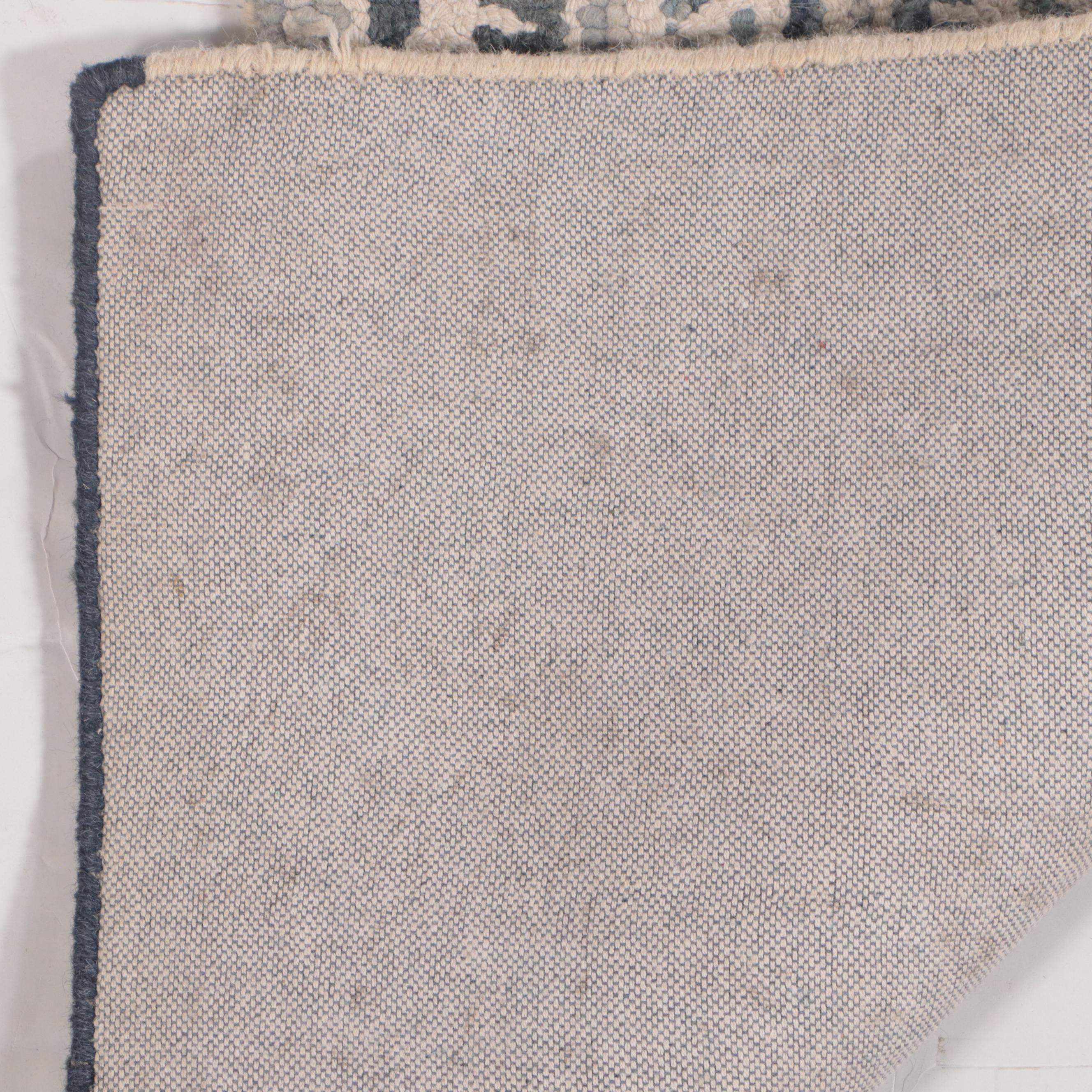 1'11 x 7' Handmade Hooked Wool "Floral Belfast" Carpet Runner Rug