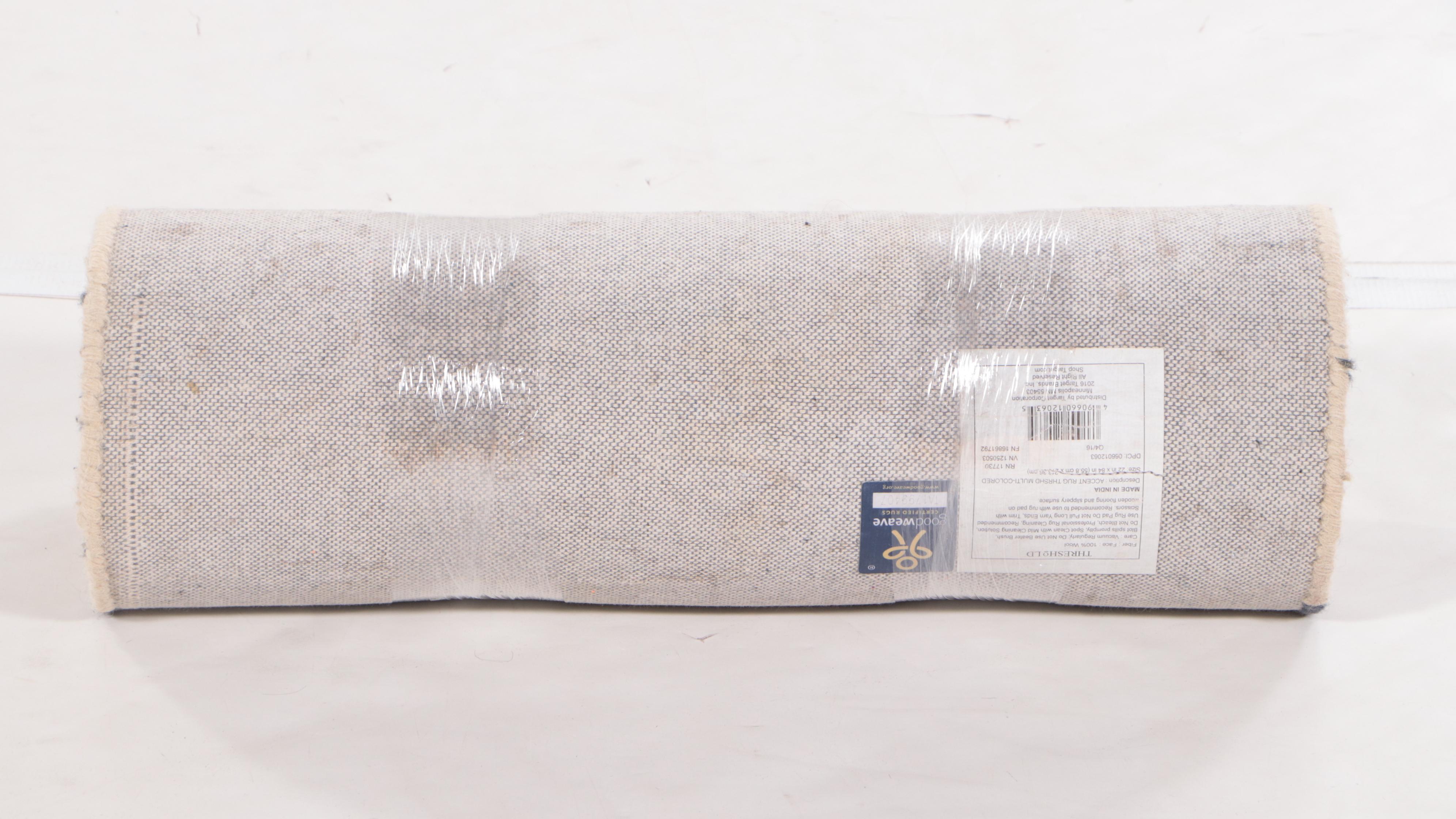 1'11 x 7' Handmade Hooked Wool "Floral Belfast" Carpet Runner Rug