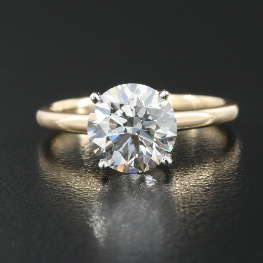 14K 1.97 CT Lab Grown Diamond Solitaire Ring
