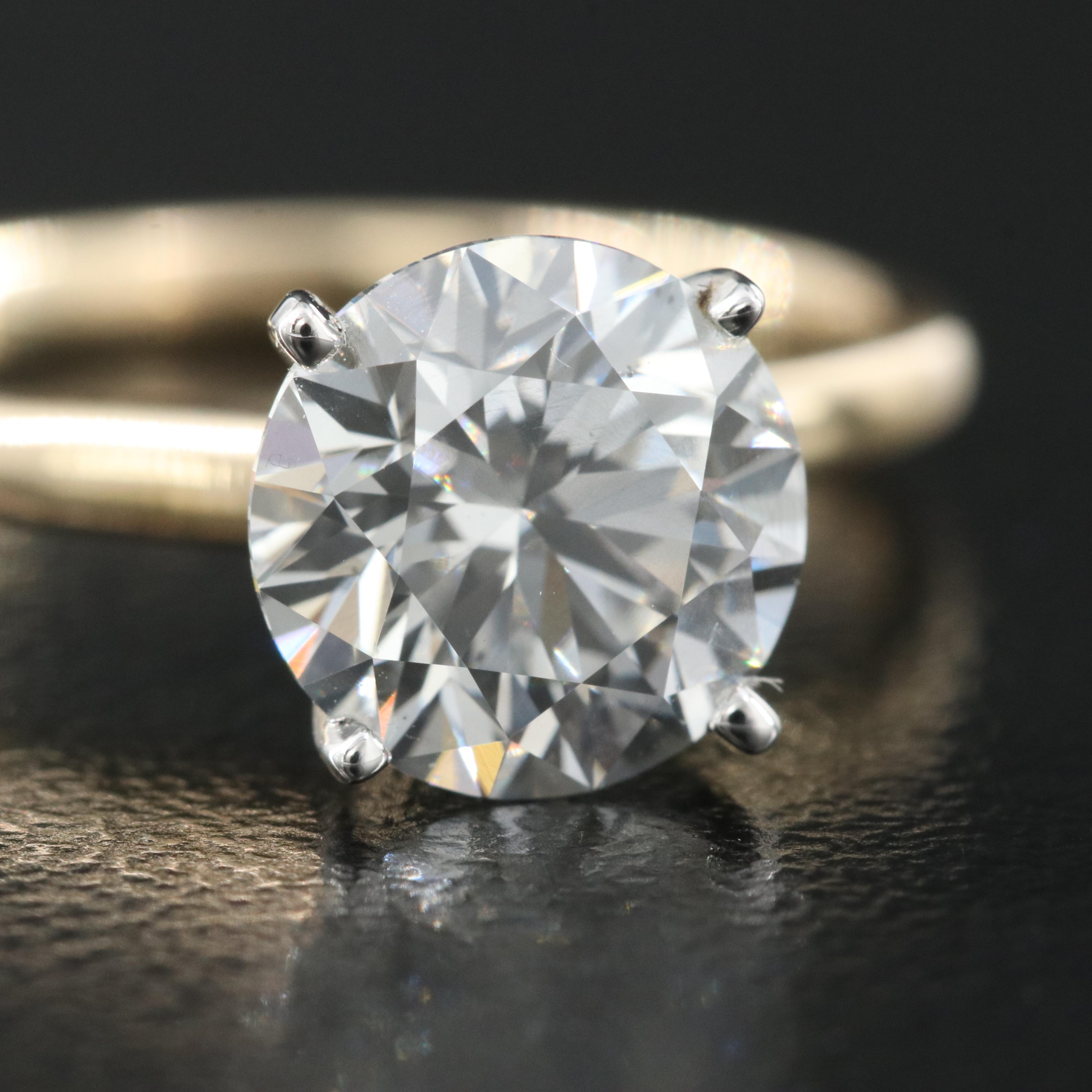 14K 1.97 CT Lab Grown Diamond Solitaire Ring