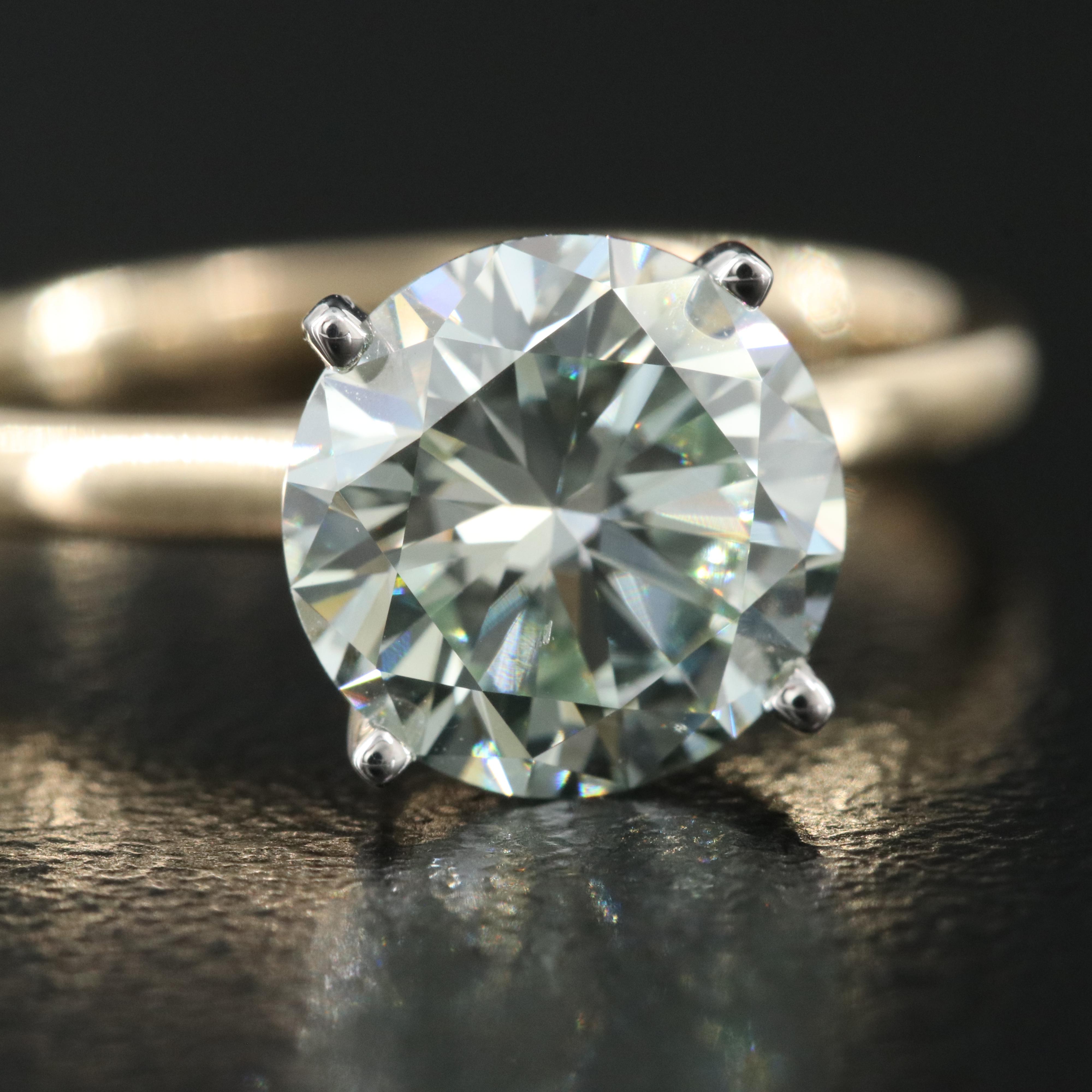 14K 2.04 CT Lab Grown Diamond Solitaire Ring