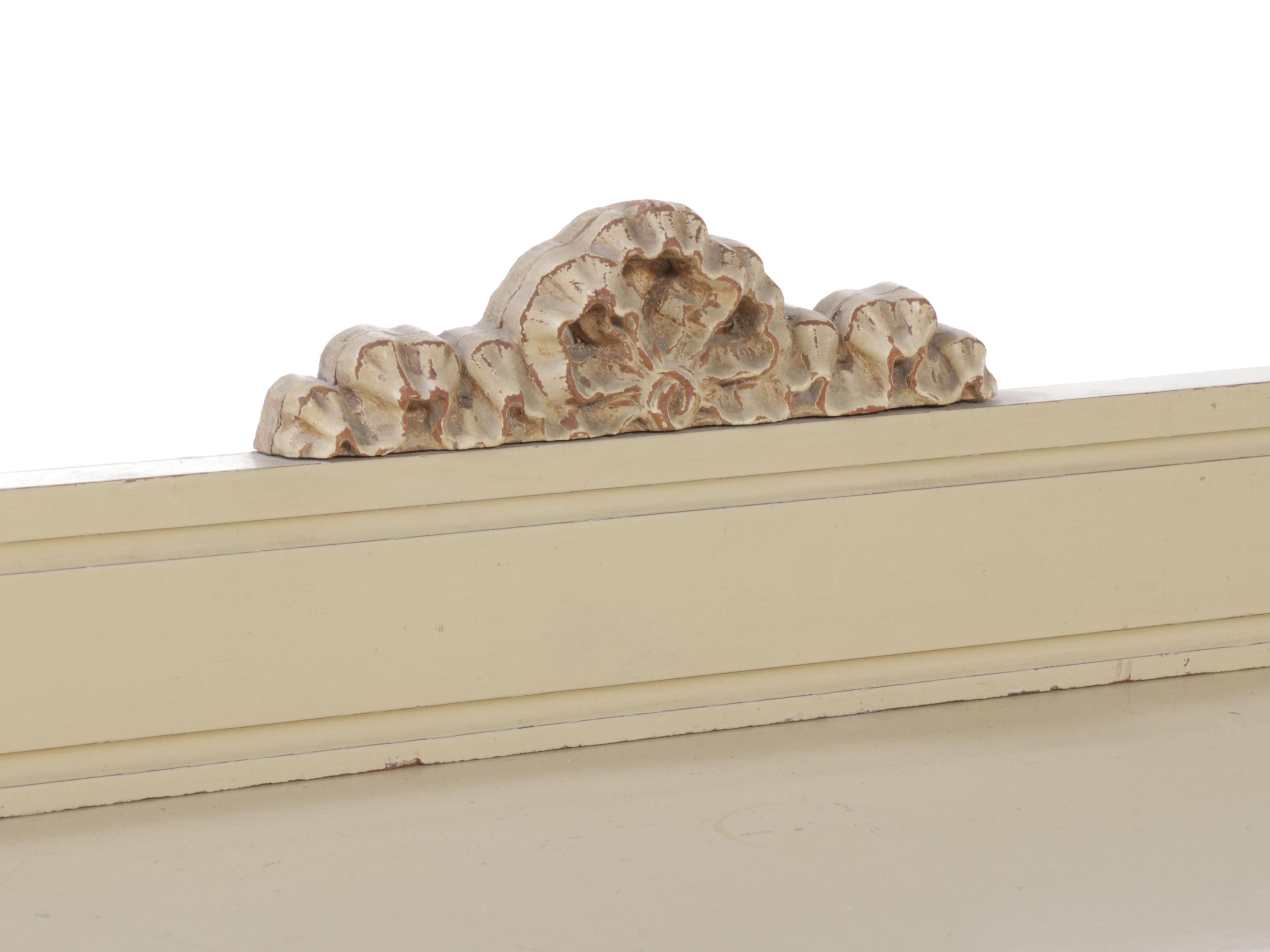 Louis XVI Style Cream-Painted Dresser with Mirror