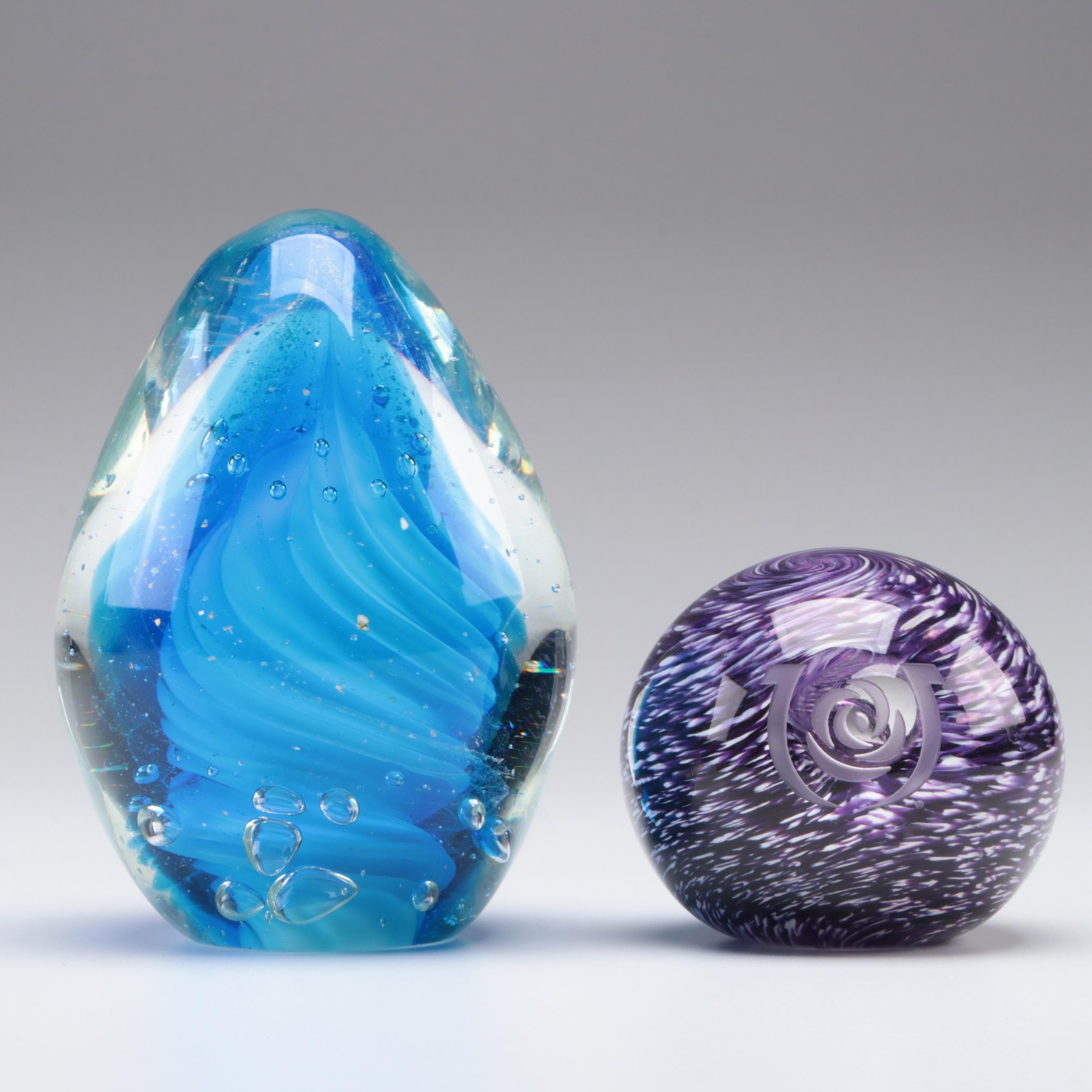 Blown Art Glass Paperweights