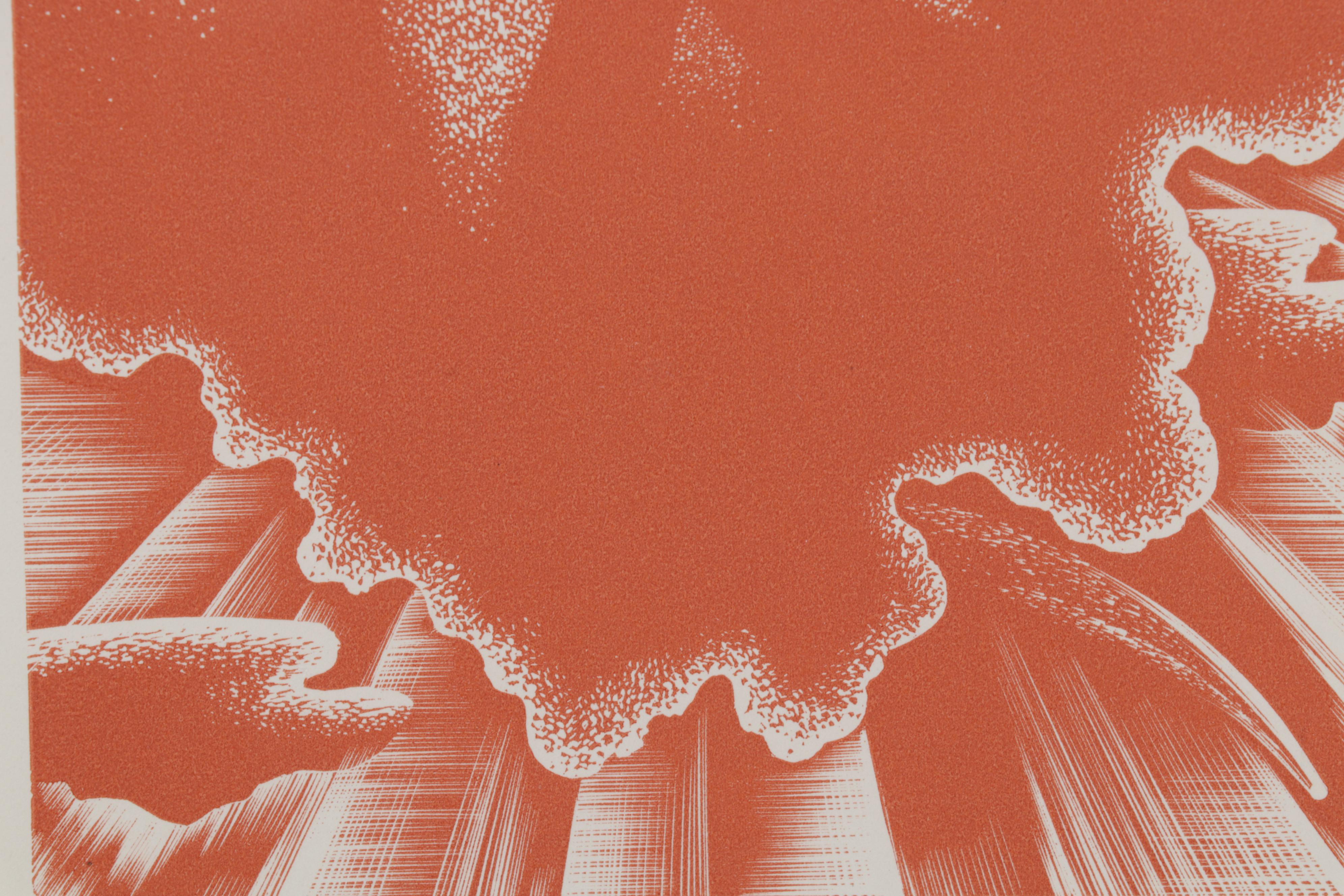 Lynd Ward Art Deco Woodcut From "Wild Pilgrimage," 1932