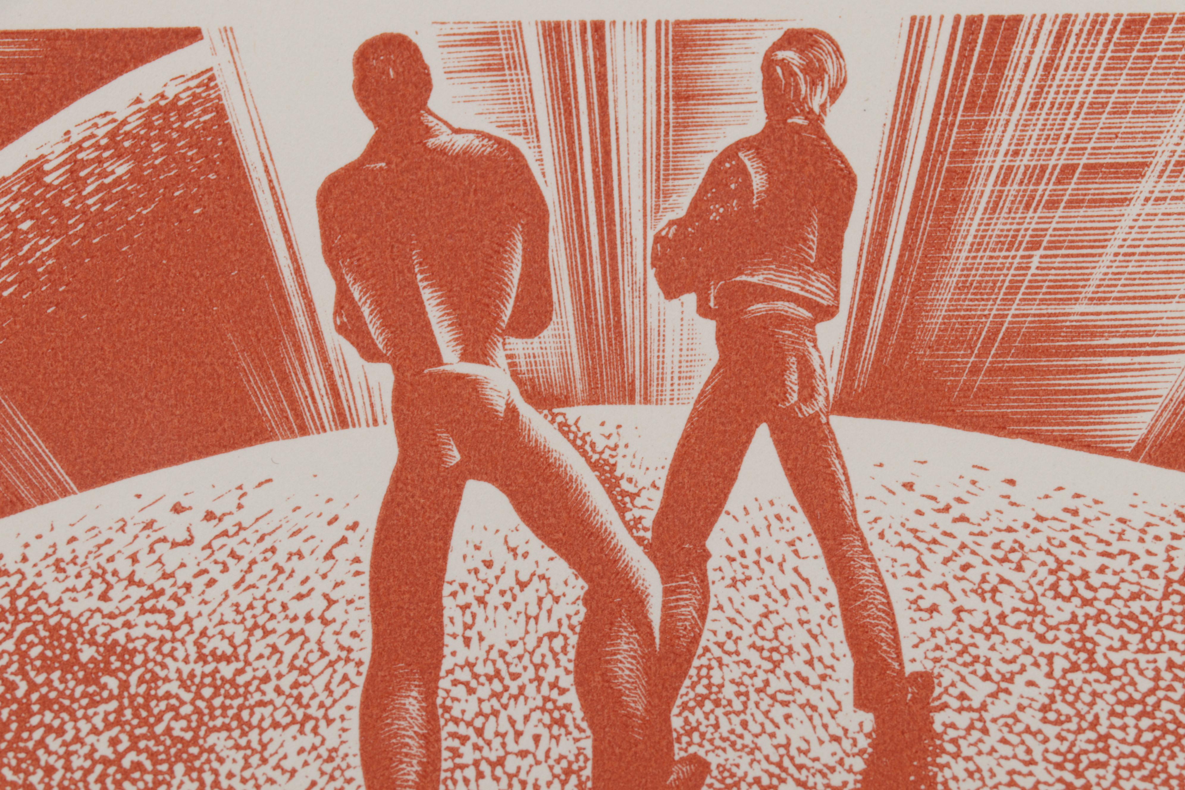 Lynd Ward Art Deco Woodcut From "Wild Pilgrimage," 1932