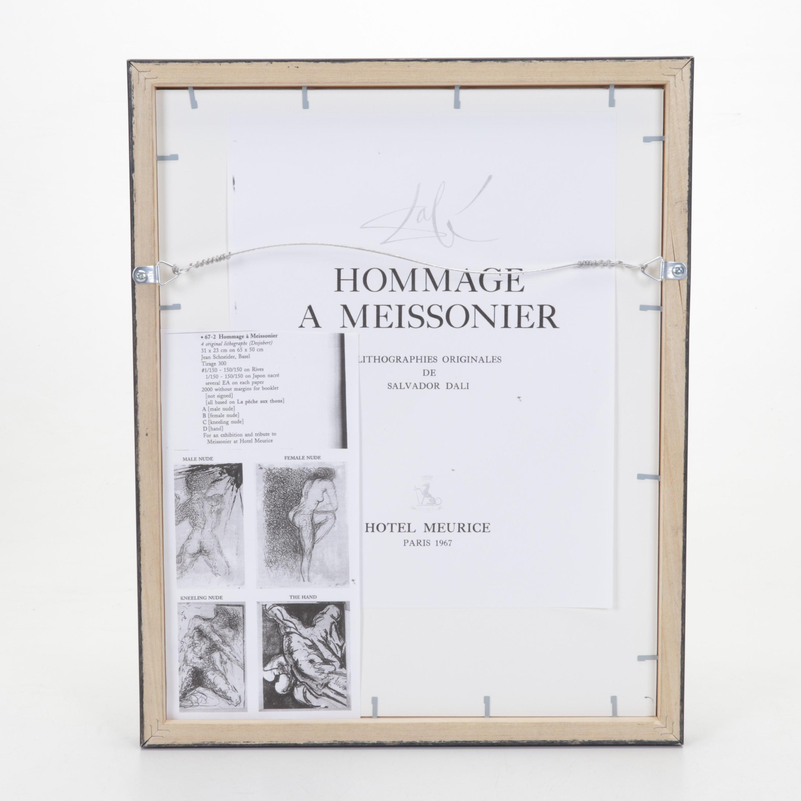 Salvador Dalí Lithograph From "Hommage à Meissonier," 1967