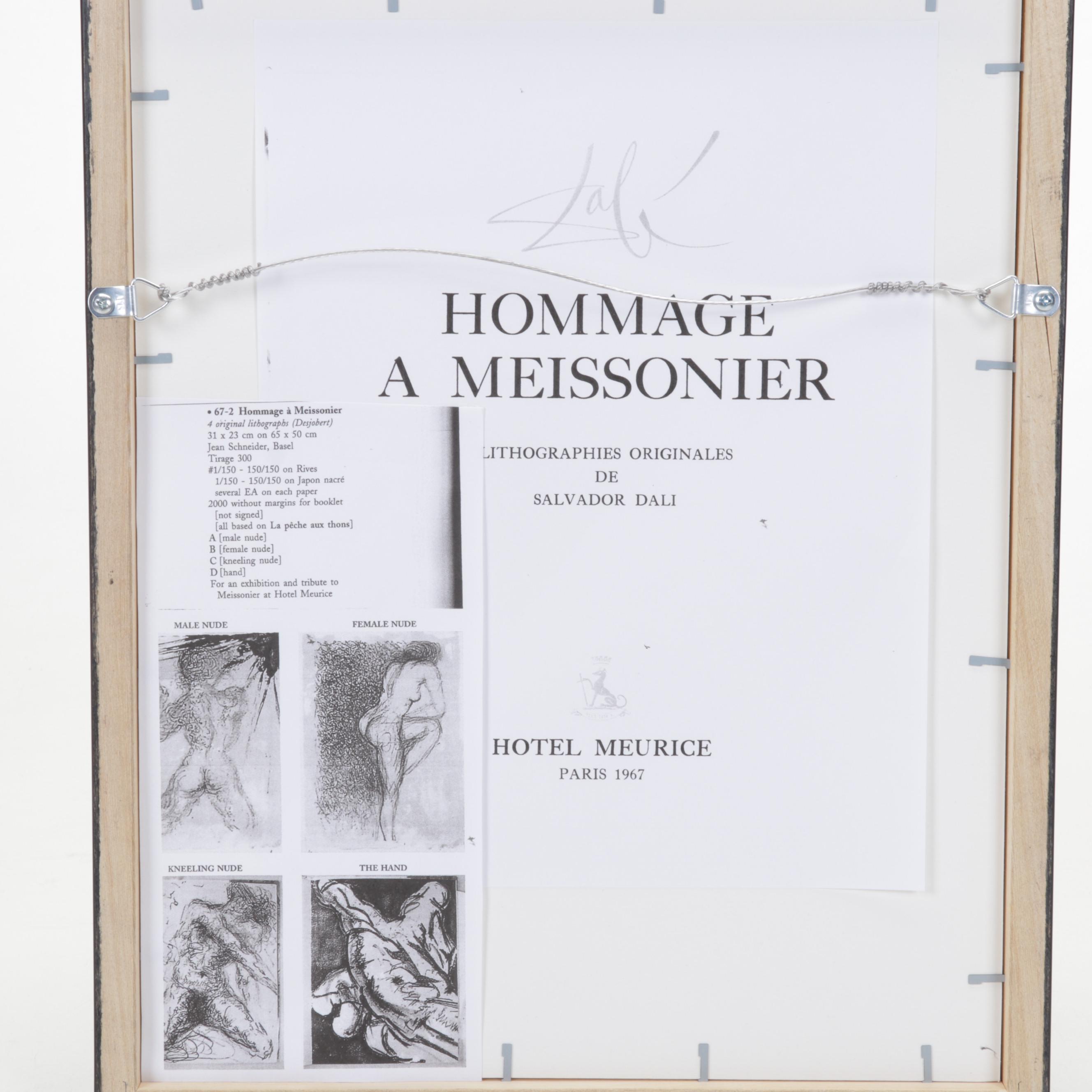 Salvador Dalí Lithograph From "Hommage à Meissonier," 1967