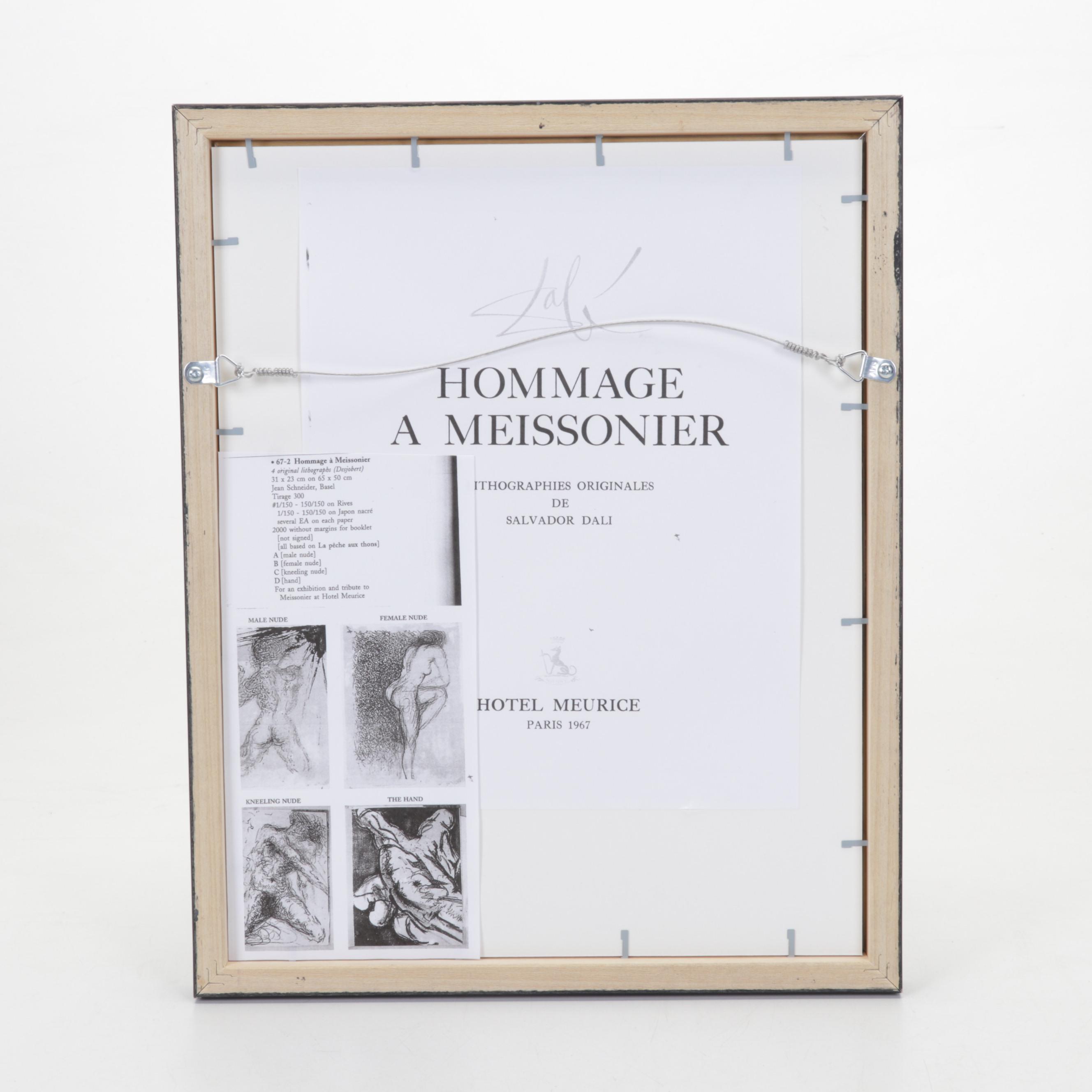 Salvador Dalí Color Lithograph From "Hommage à Meissonier," 1967