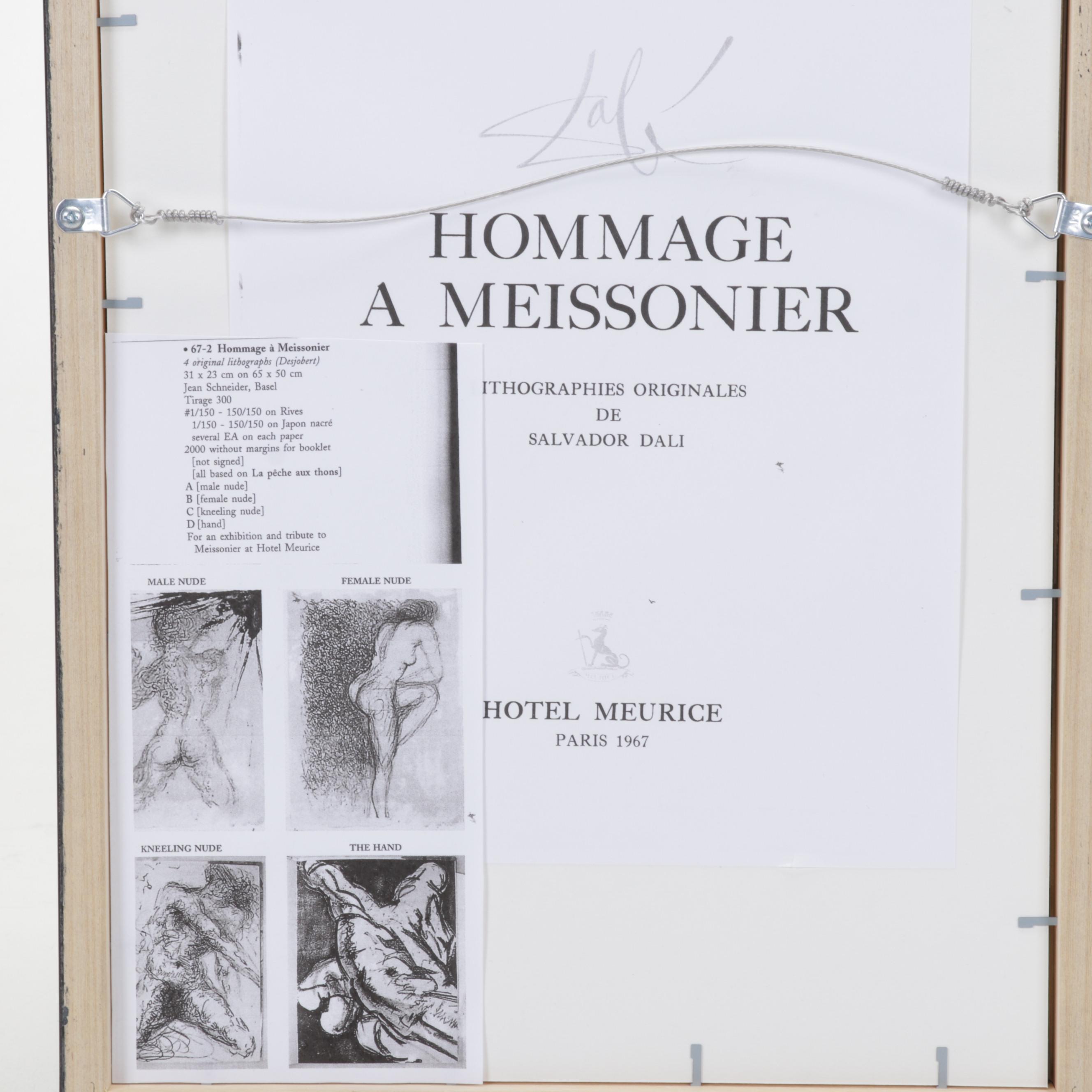 Salvador Dalí Color Lithograph From "Hommage à Meissonier," 1967