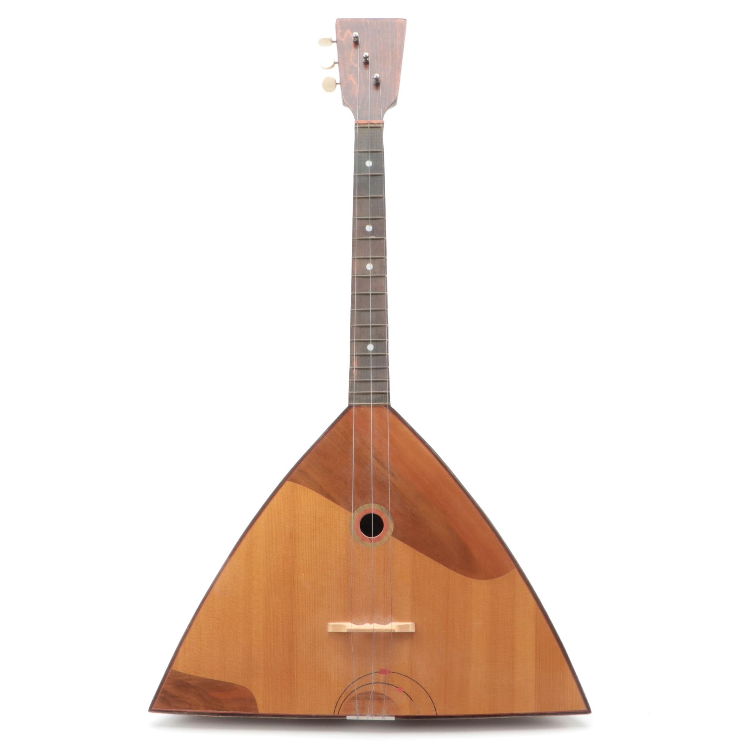 Russian Three-String Balalaika with Sputnik Design