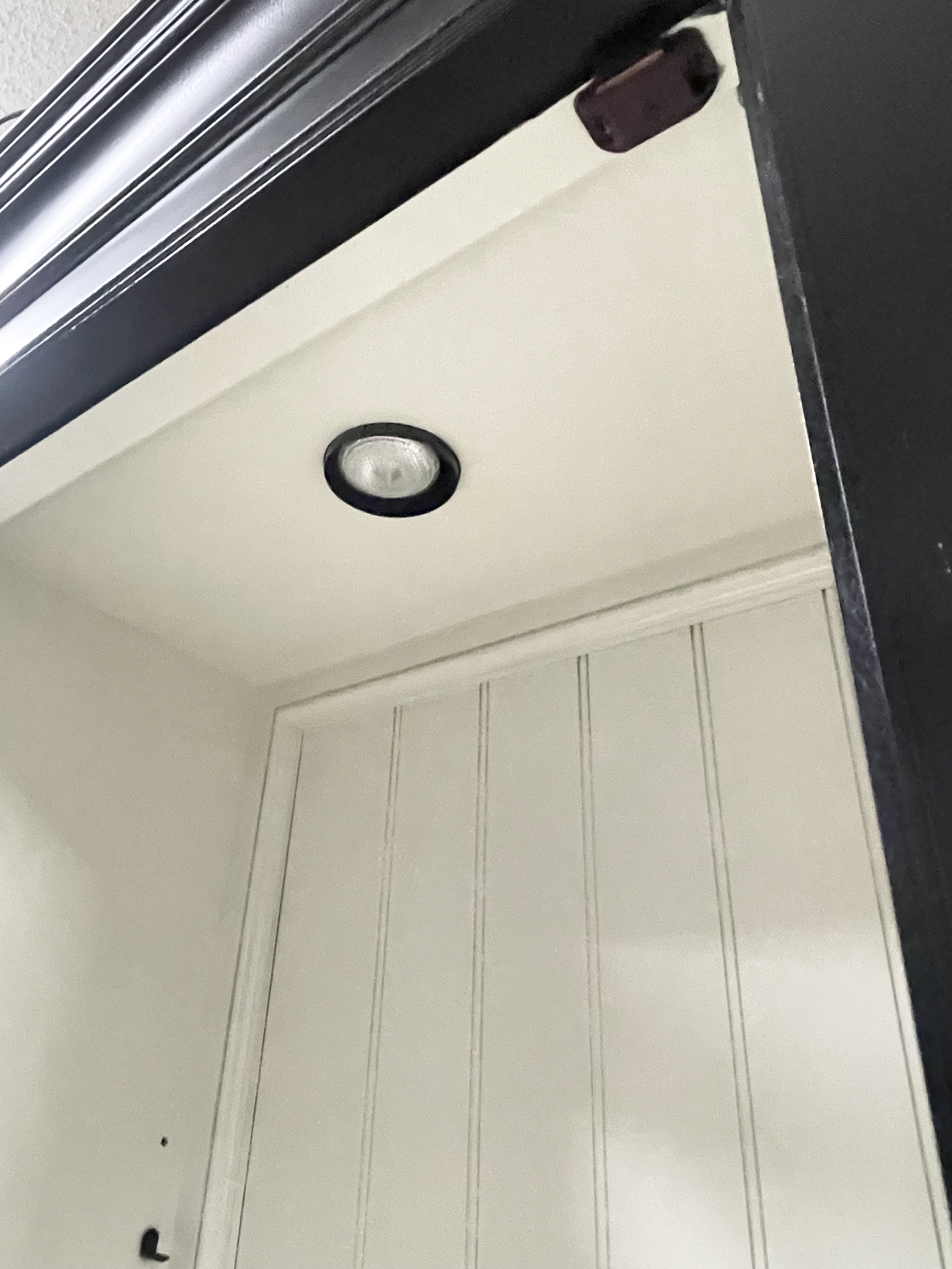 Ethan Allen "Birkhouse" Black Satin Display Cabinet with White Lacquer Interior