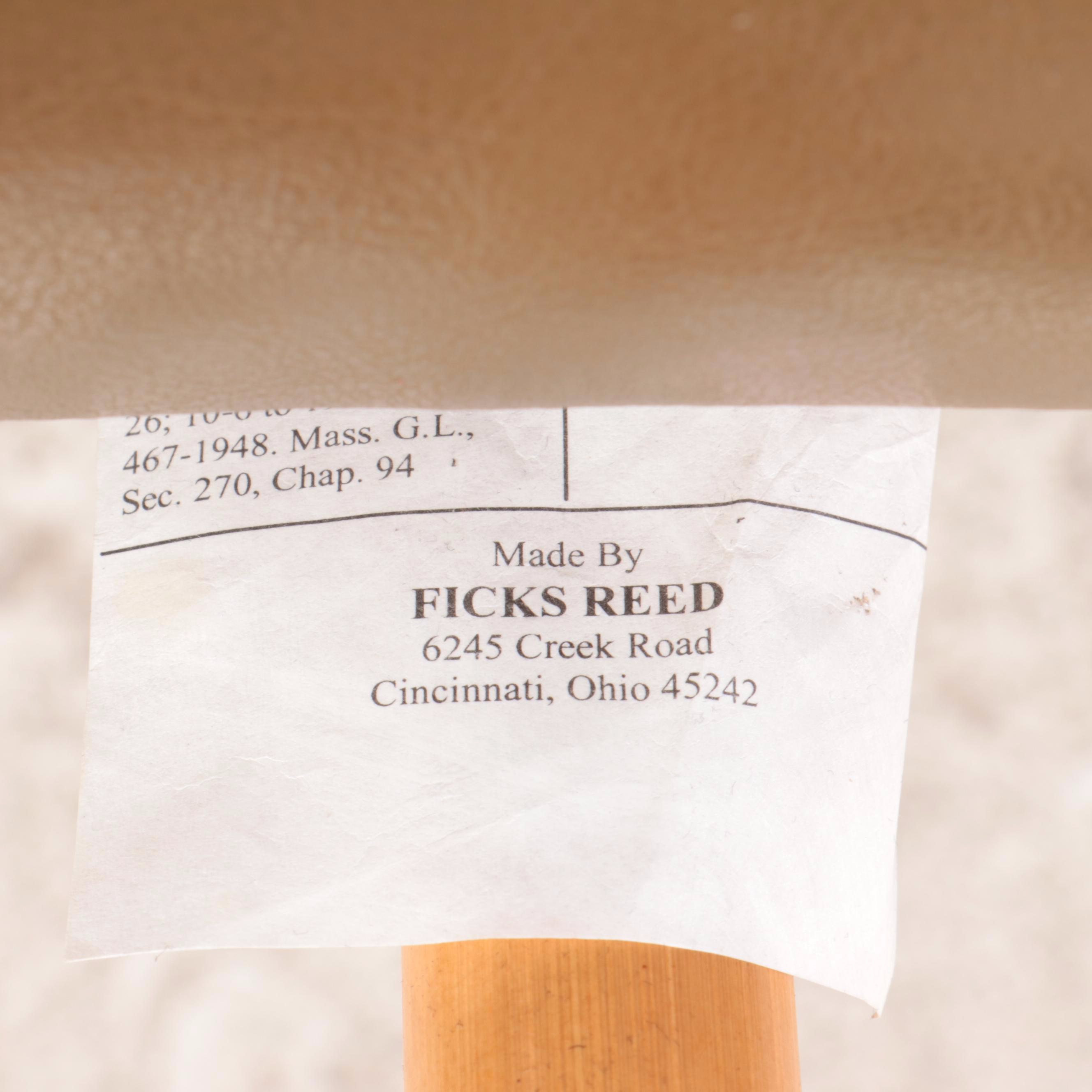 Five-Piece Rattan and Glass Top Patio Dining Set, Including Ficks Reed