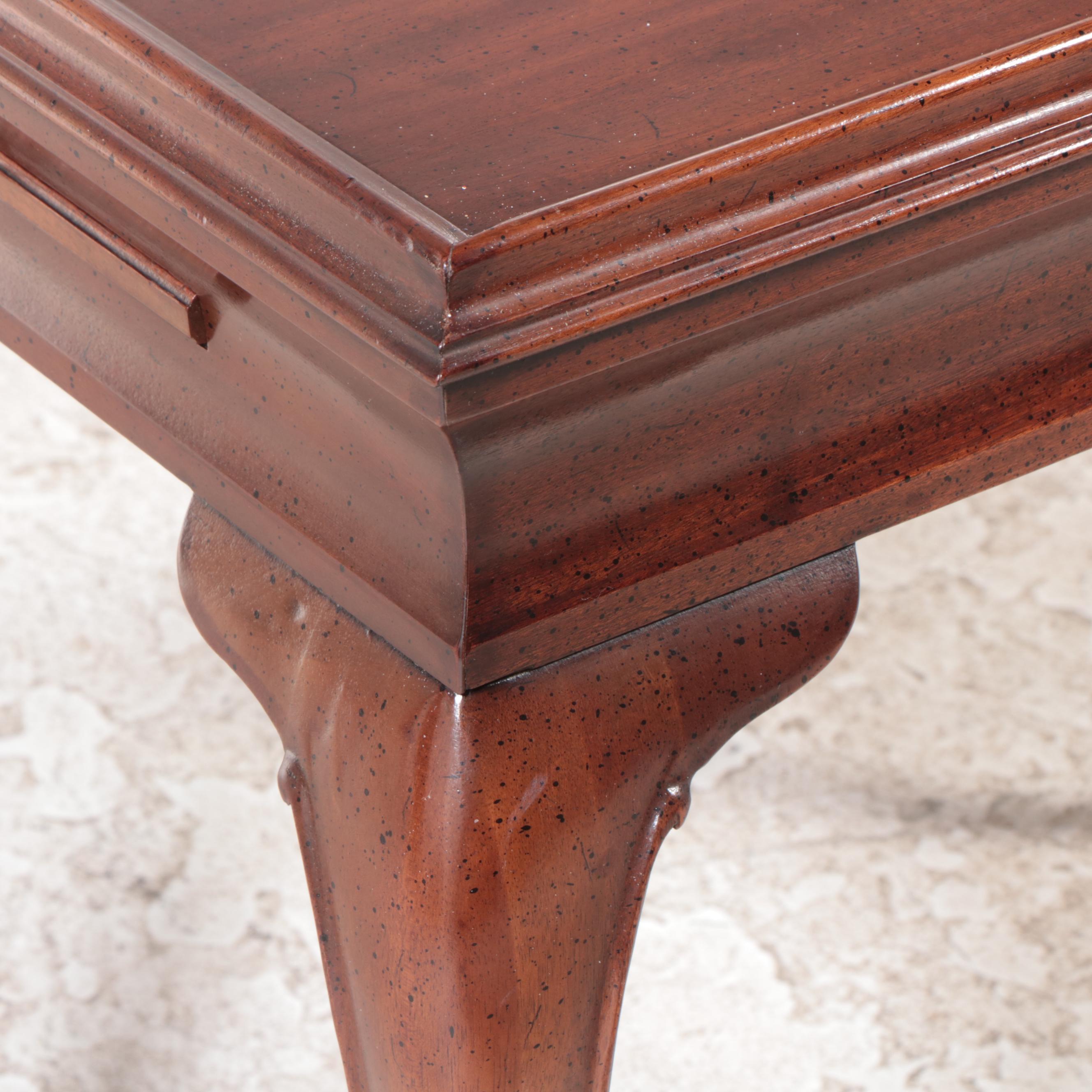 Queen Anne Style Mahogany Side Table, Mid to Late 20th Century