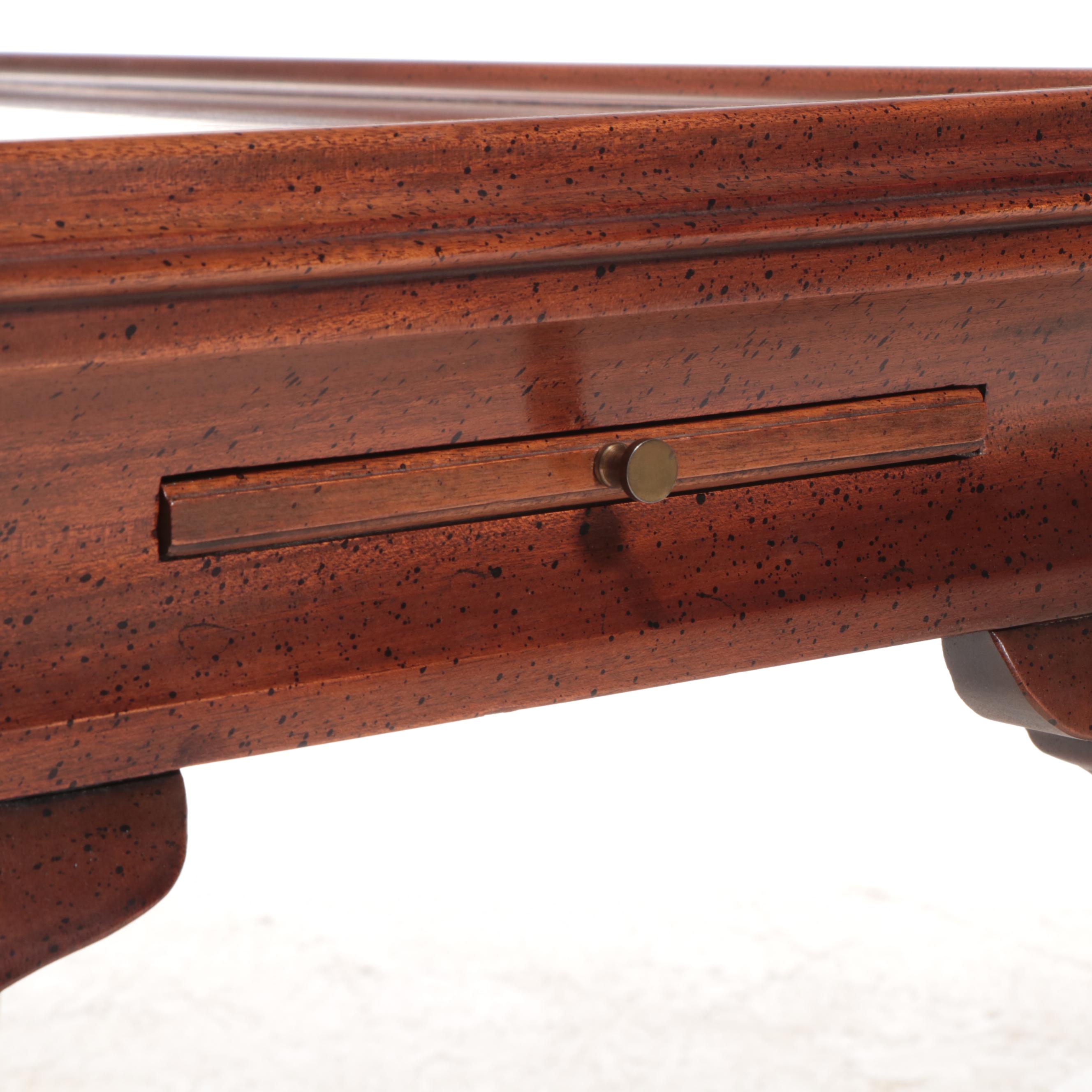Queen Anne Style Mahogany Side Table, Mid to Late 20th Century