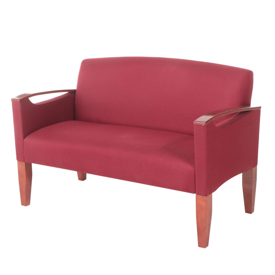 Lesro Industries Inc. Custom-Upholstered Maple Loveseat